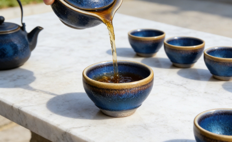 Nebula Oil Drop Jianzhan Cup Romantic Star Pattern Handcrafted Jianyang Original
