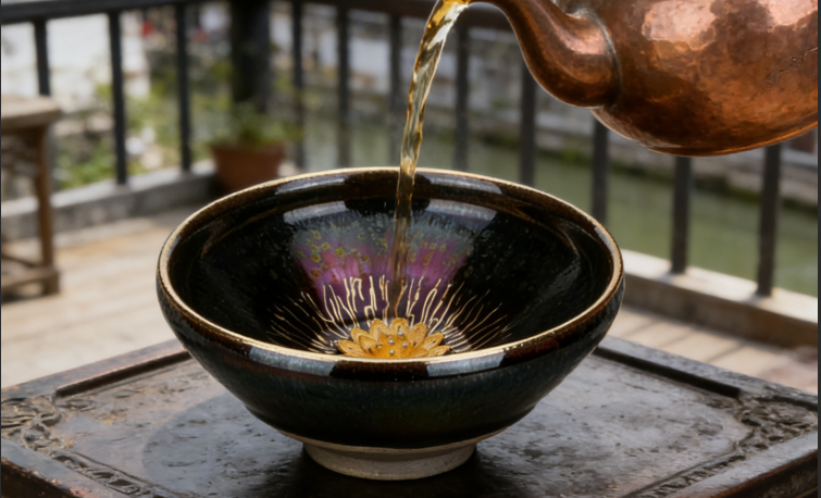 Big Spot Oil Drop Jianzhan Kung Fu Cup Artisan Handcrafted Iron Body Luxury Teaware