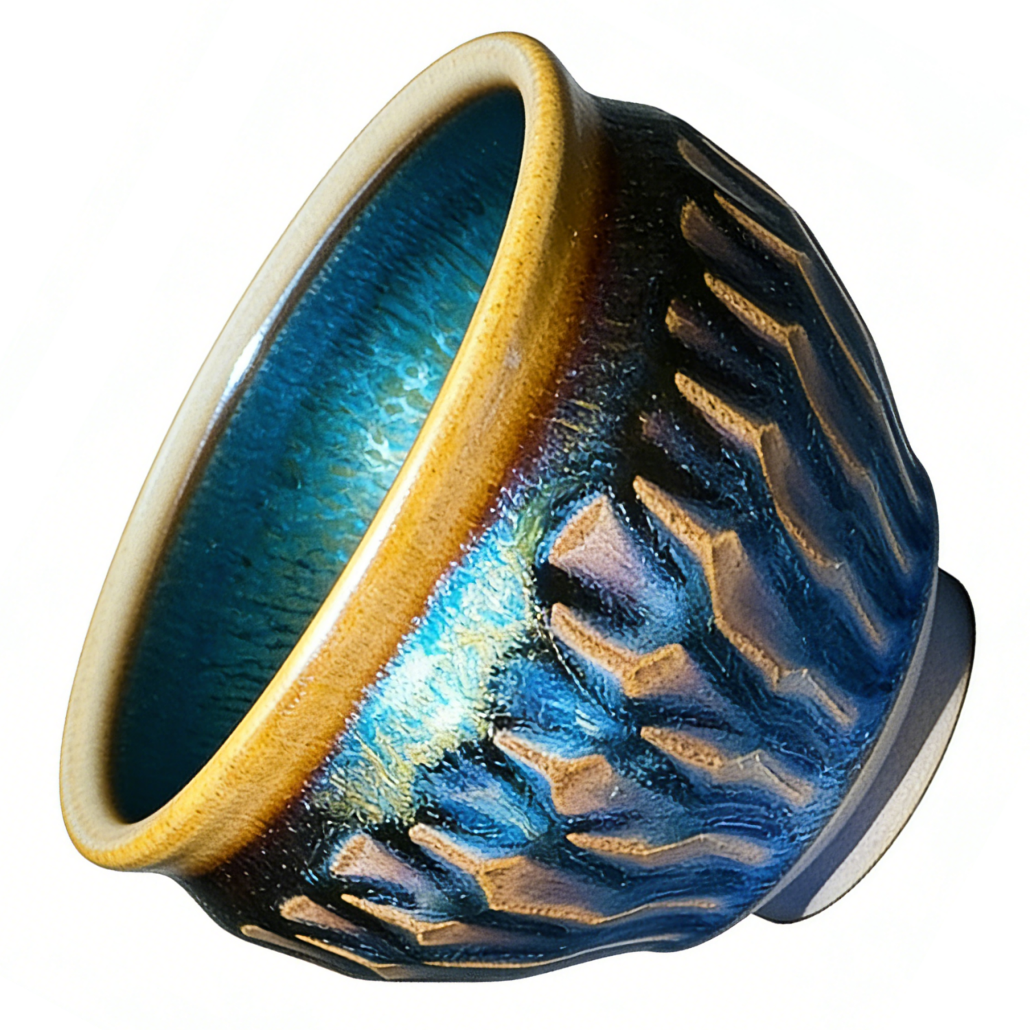 Handmade Carved General Jian Ware Wood Fired Master Cup
