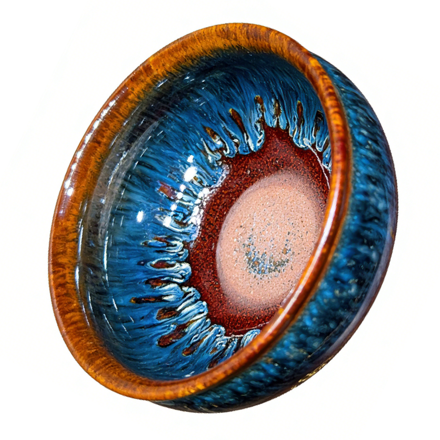 Handmade Coiled Dragon Tenmoku Master Tea Cup