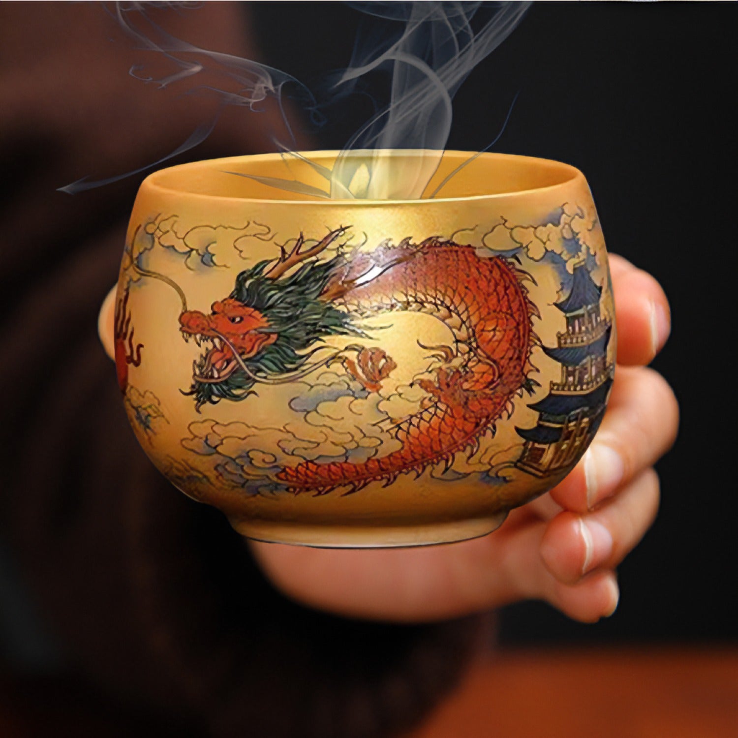 Gilded Dragon  Premium Ceramic Tea Cup
