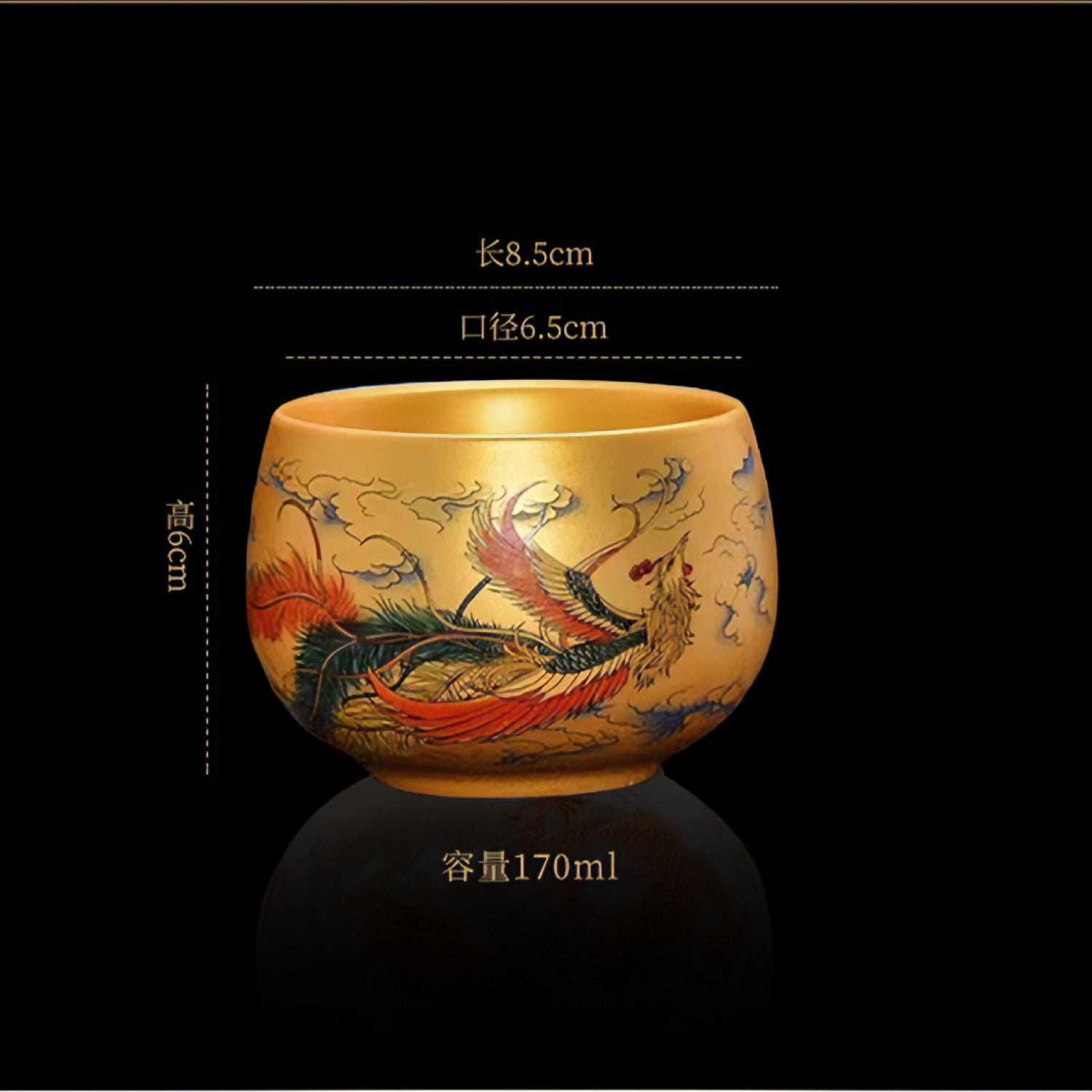 Gilded Dragon  Premium Ceramic Tea Cup