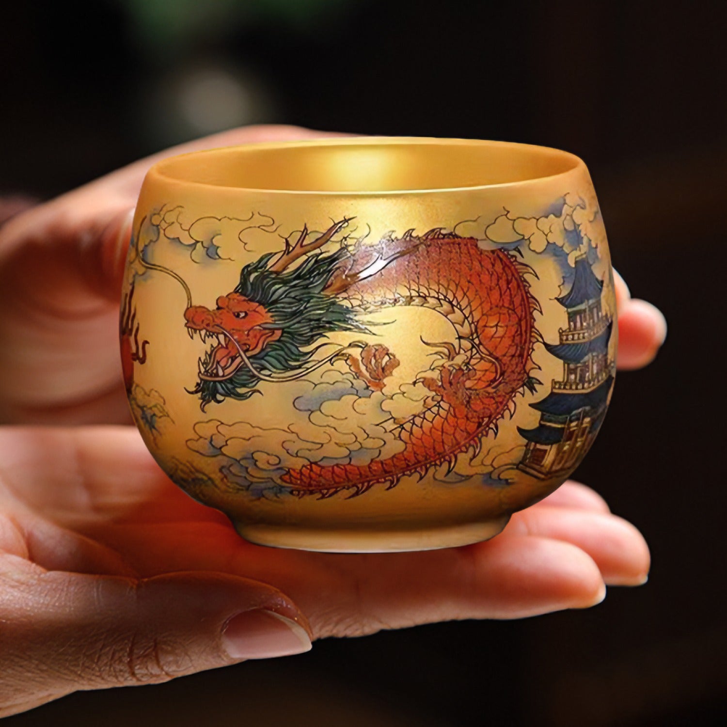 Gilded Dragon  Premium Ceramic Tea Cup