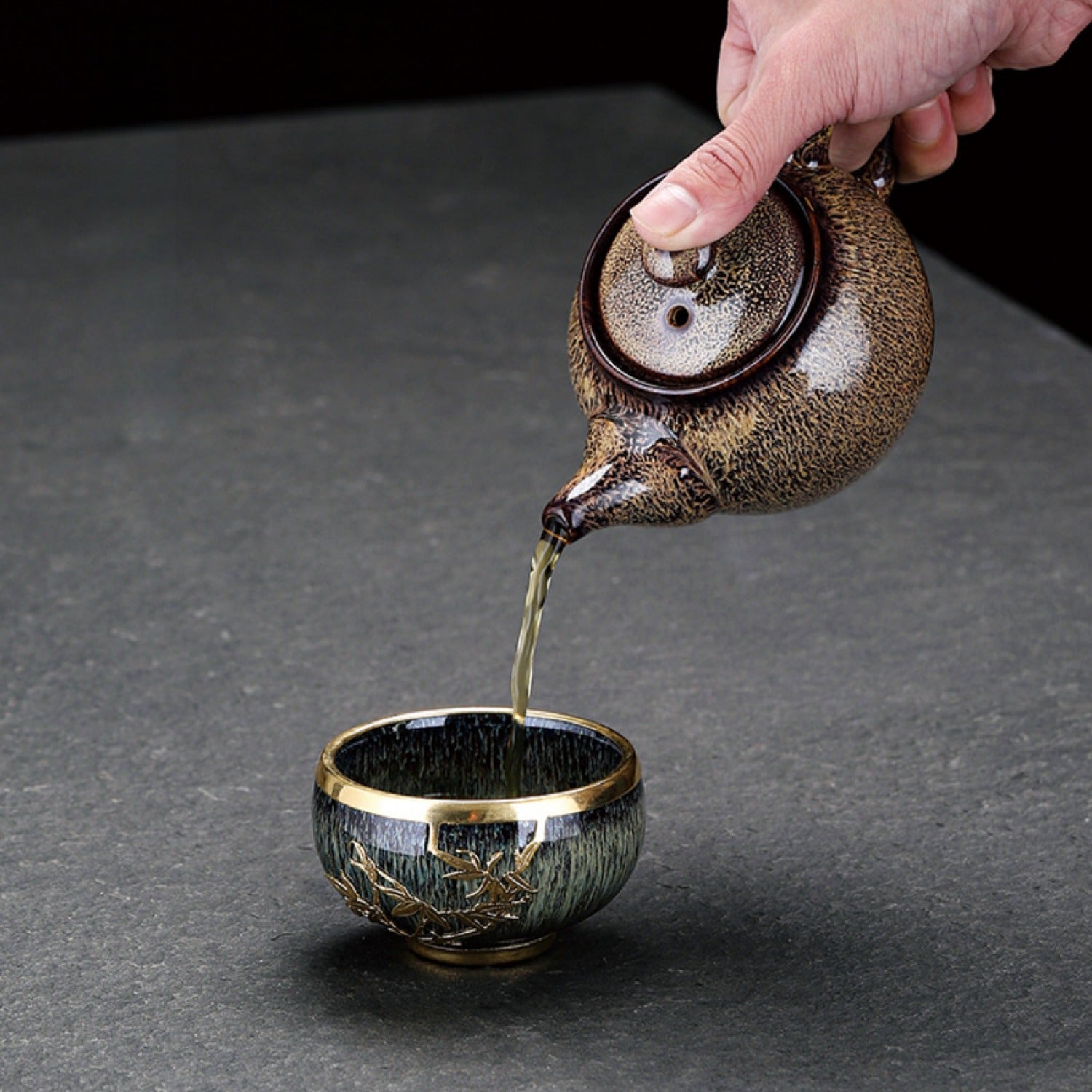 Eggplant Purple Beauty Kiln Change Ceramic Teapot