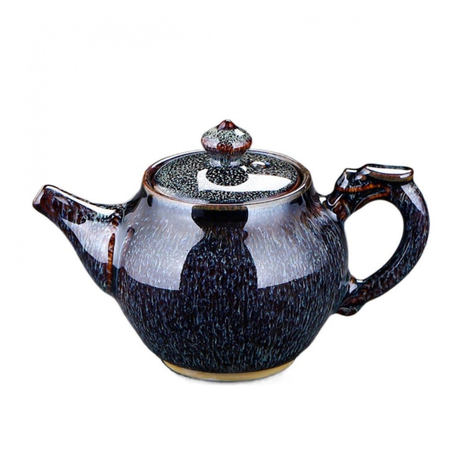 Coral Gray Beauty Kiln Change Ceramic Teapot