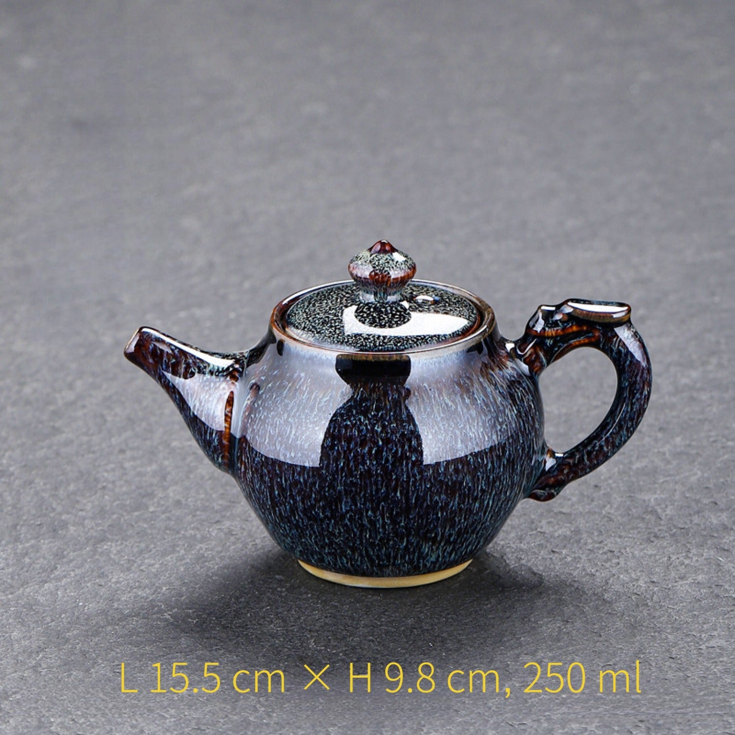 Coral Gray Beauty Kiln Change Ceramic Teapot