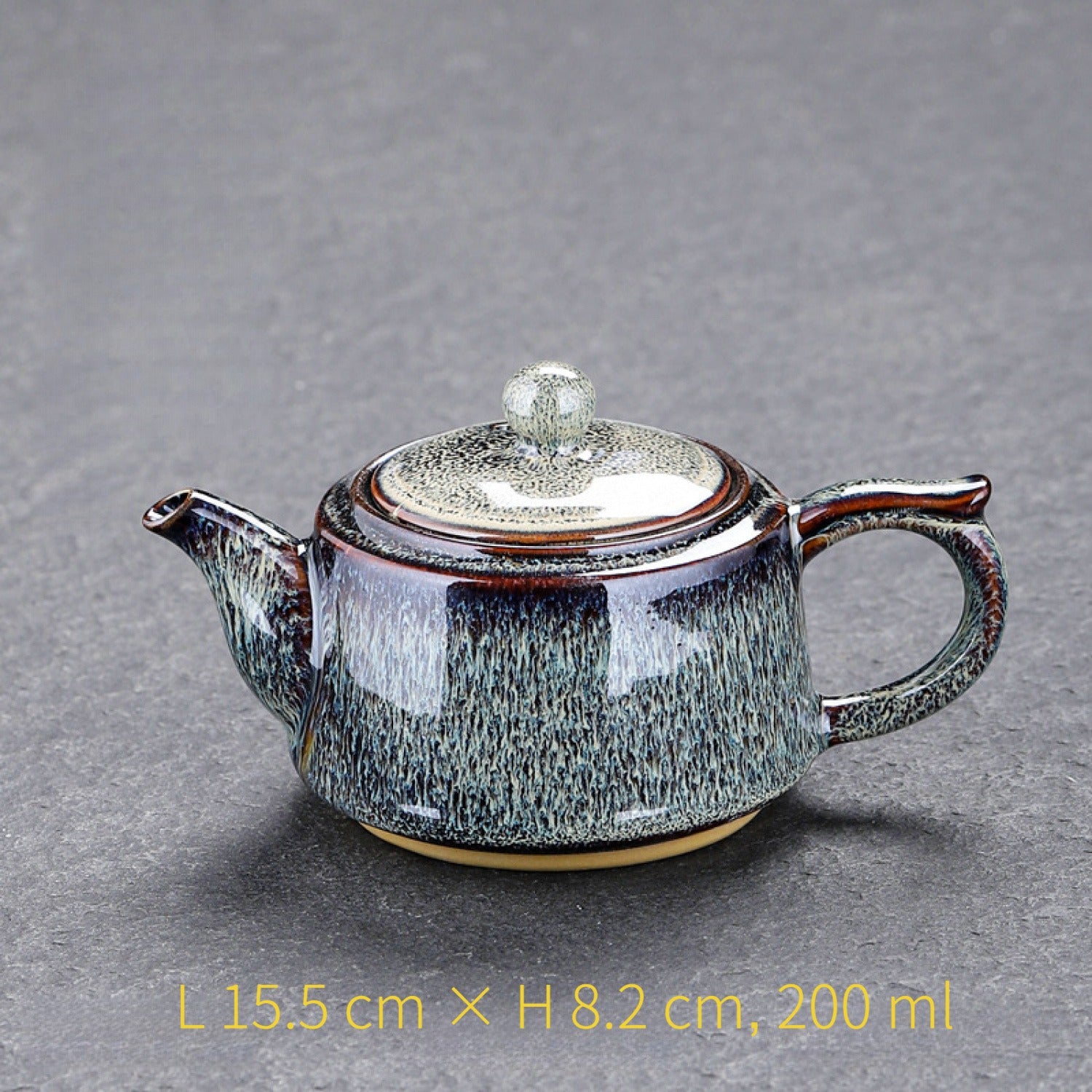 Coral Gray Kiln Change Ceramic Teapot