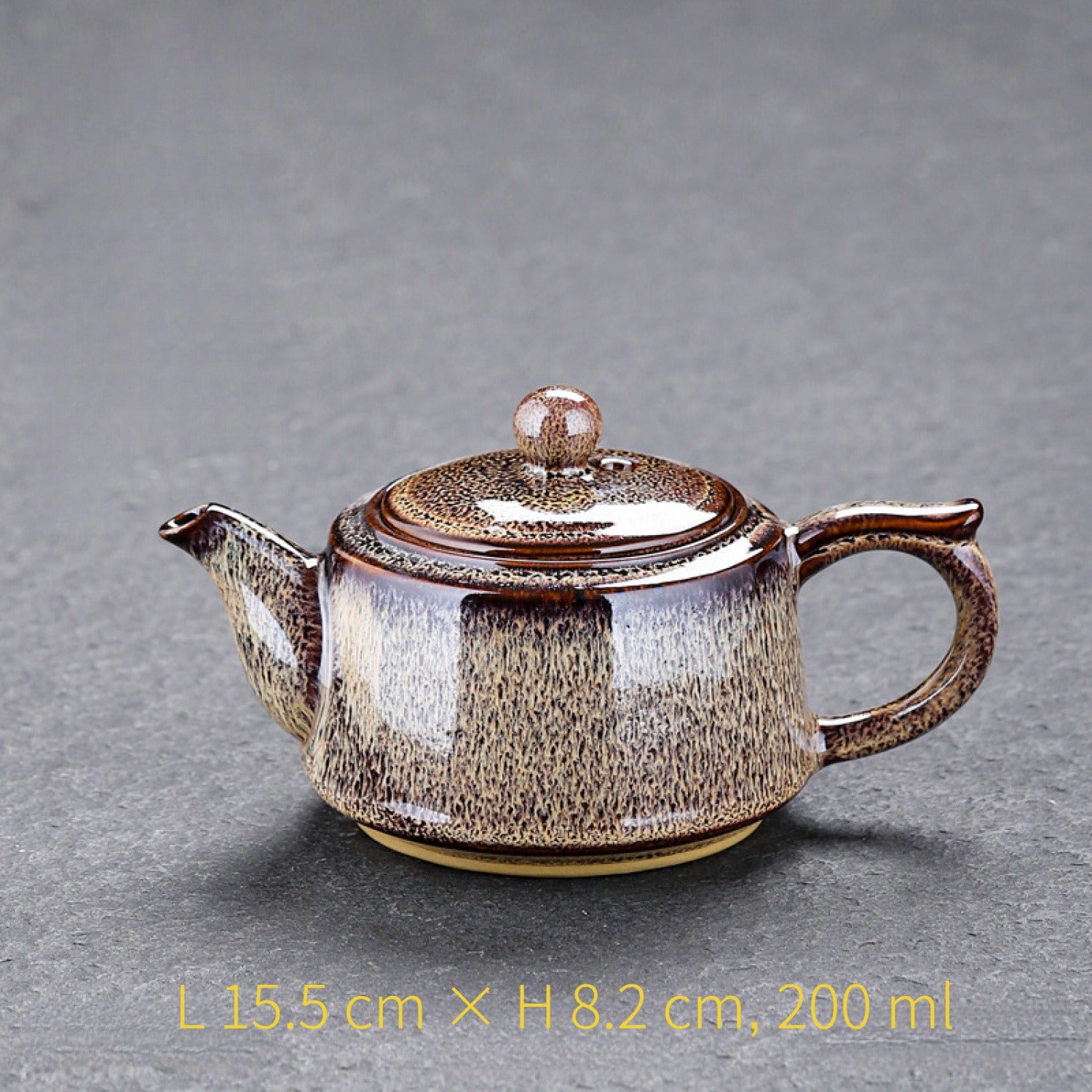 Eggplant Purple Kiln Change Ceramic Teapot