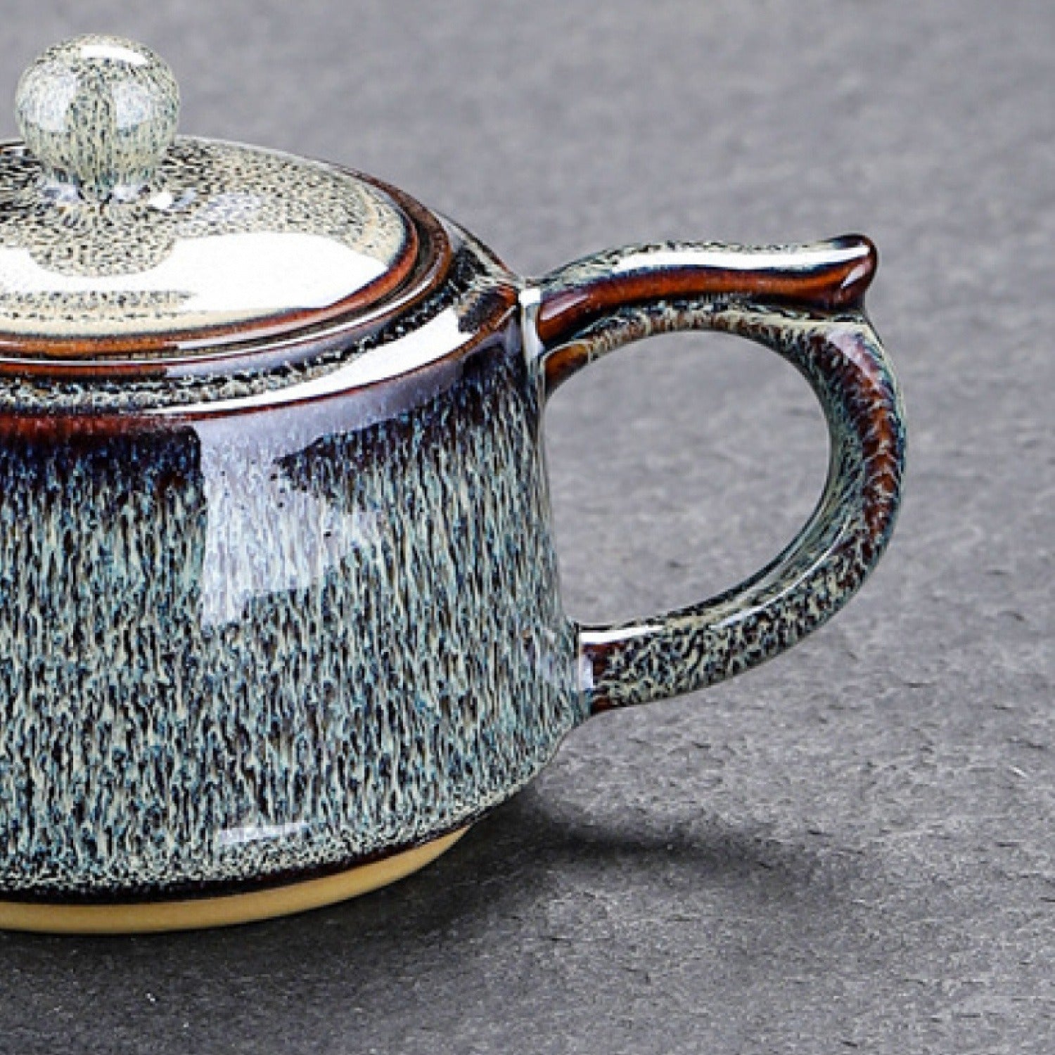Coral Gray Kiln Change Ceramic Teapot