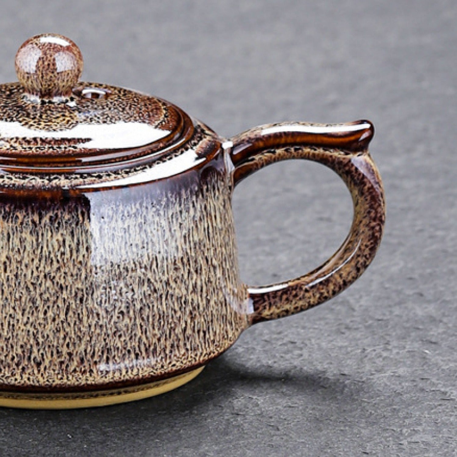 Eggplant Purple Kiln Change Ceramic Teapot