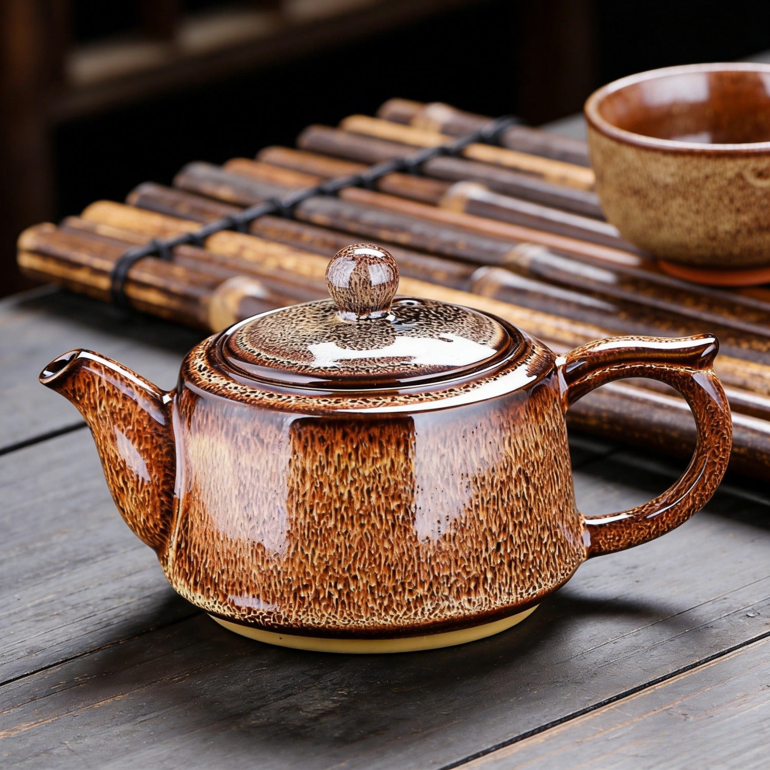 Kiln Change Ceramic Teapot Home Brewing Tea Pot