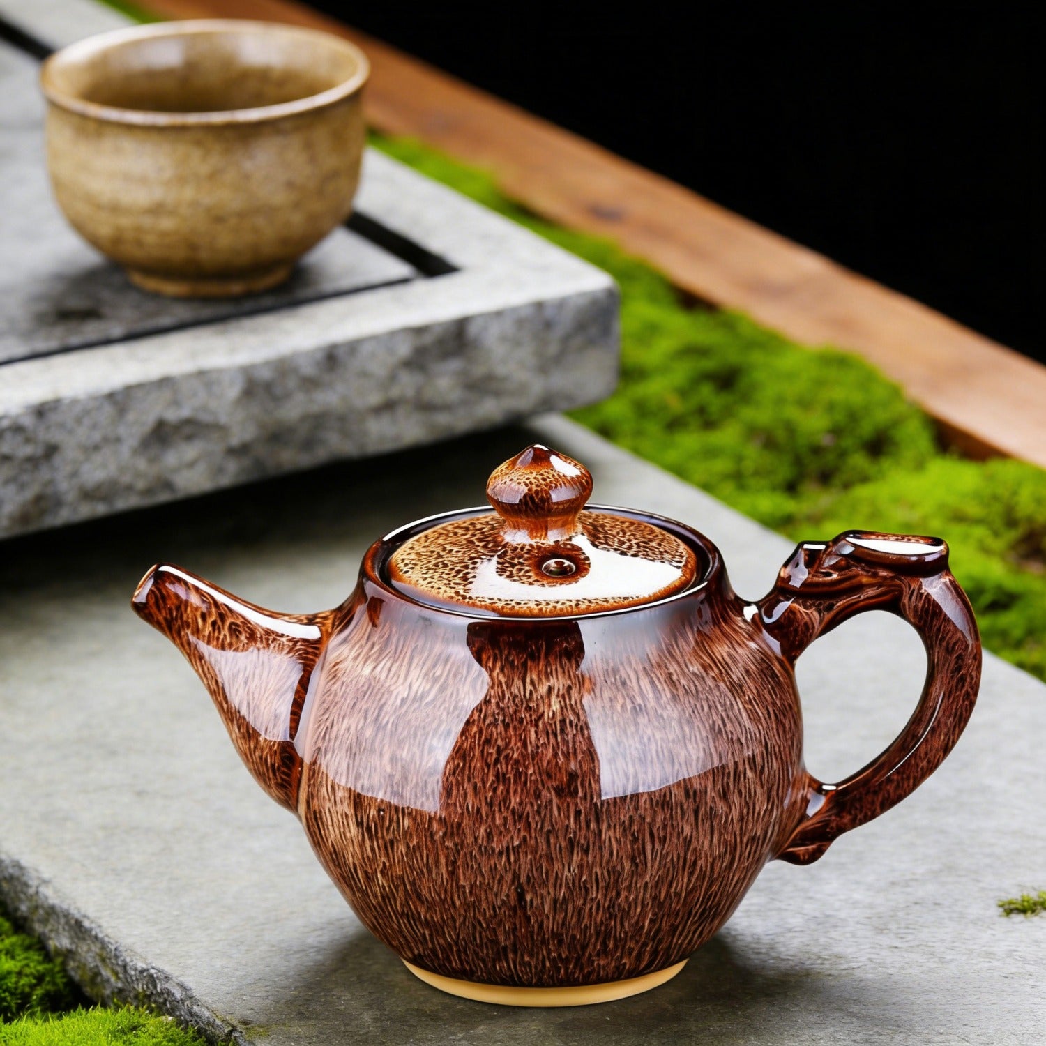 Golden Beauty Kiln Change Ceramic Teapot