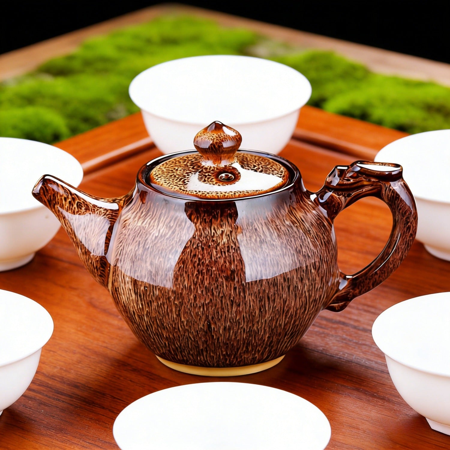 Golden Beauty Kiln Change Ceramic Teapot
