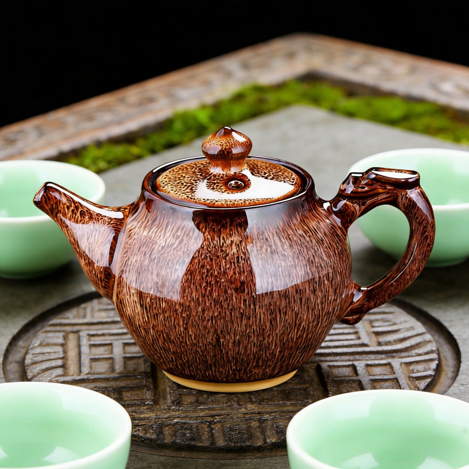 Golden Beauty Kiln Change Ceramic Teapot