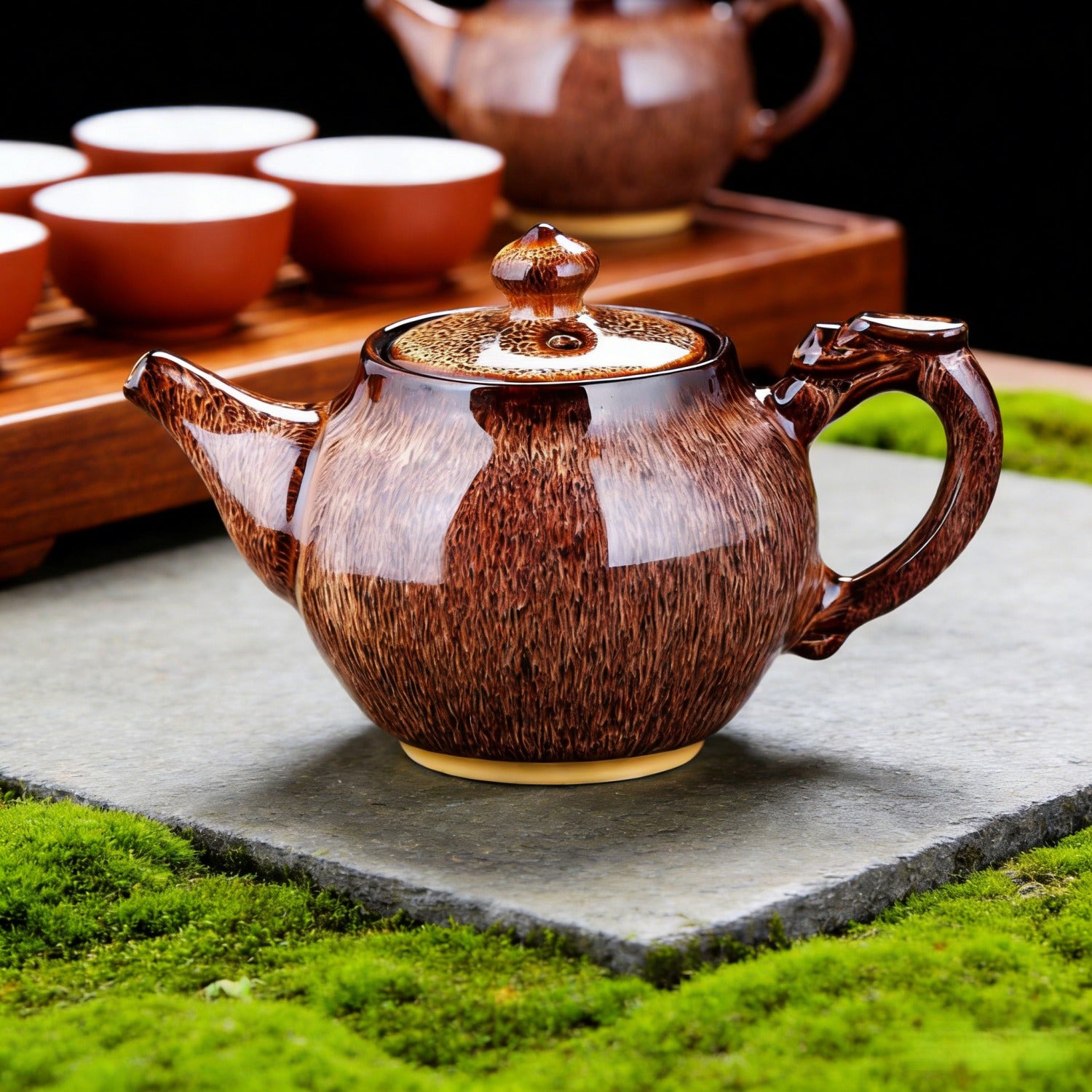 Golden Beauty Kiln Change Ceramic Teapot