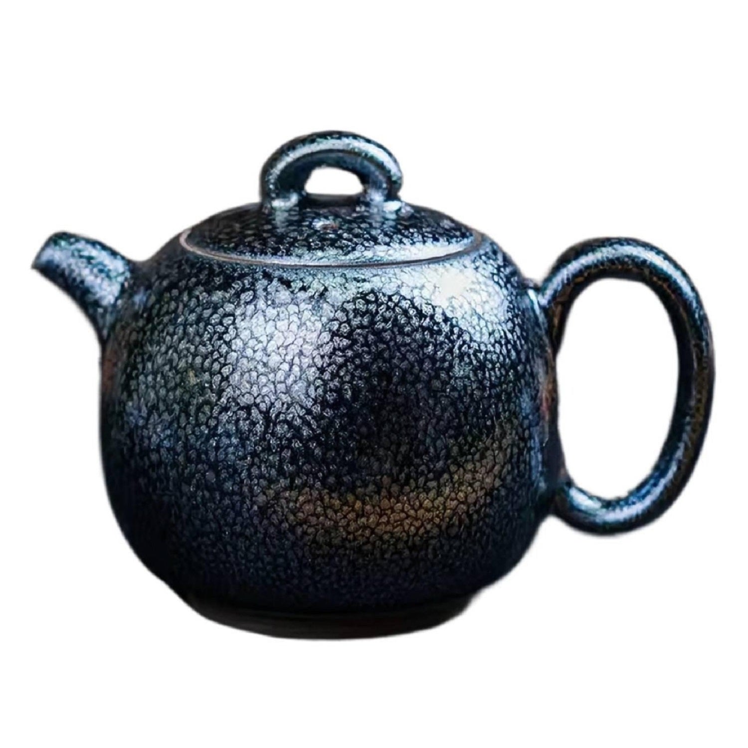 Full Moon Tenmoku Teapot 340ml Iron Body