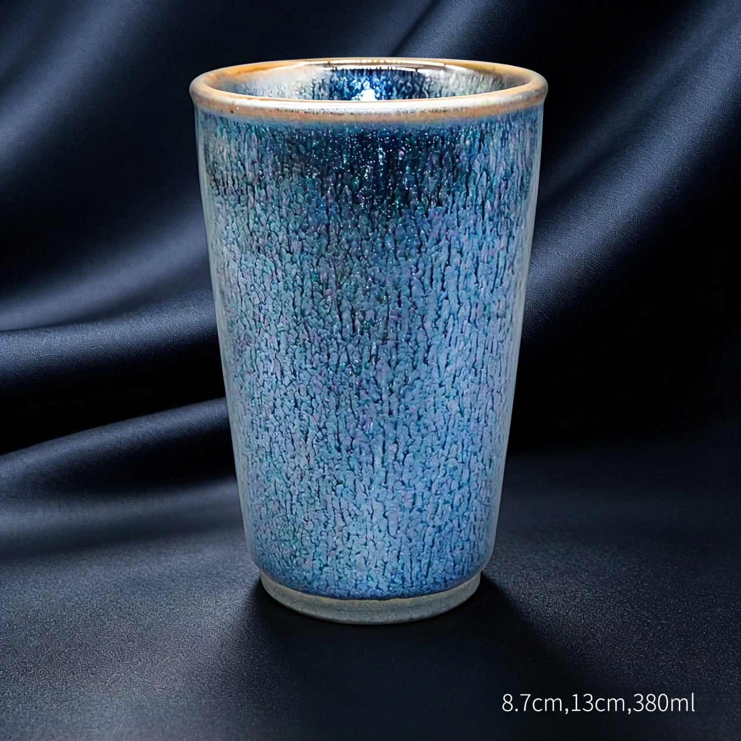 Blue Tenmoku Tea Cup Multi-Use Cup 380ml