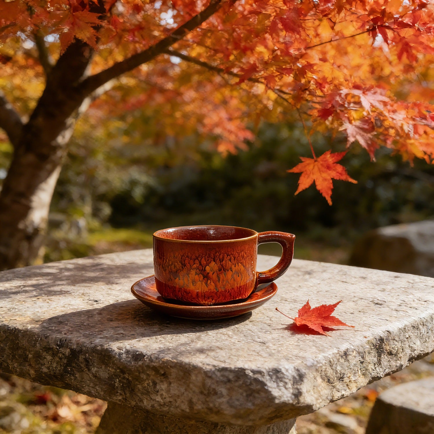 Partridge Red Jian Zhan Tenmoku Coffee Cup Handmade Ceramic Mug