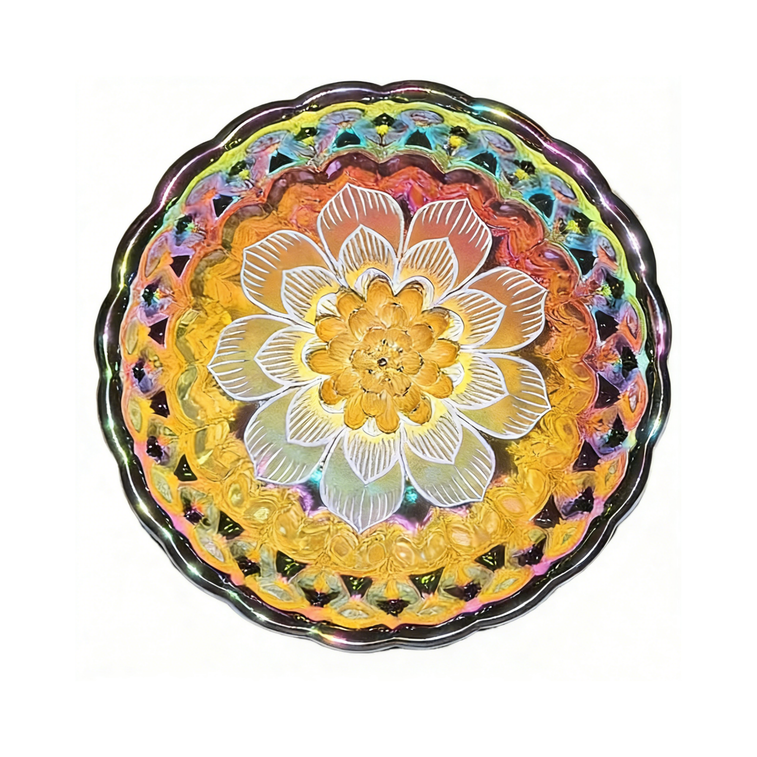 Colorful Luminous Tenmoku Silver Inlaid Master Cup