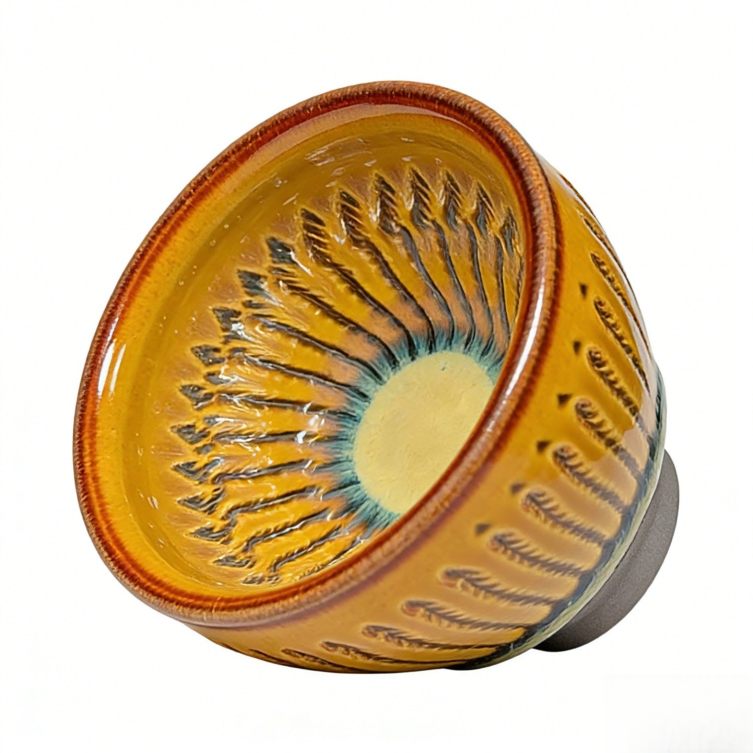 Master Grade Carved Ribbed Jian Ware Tea Cup
