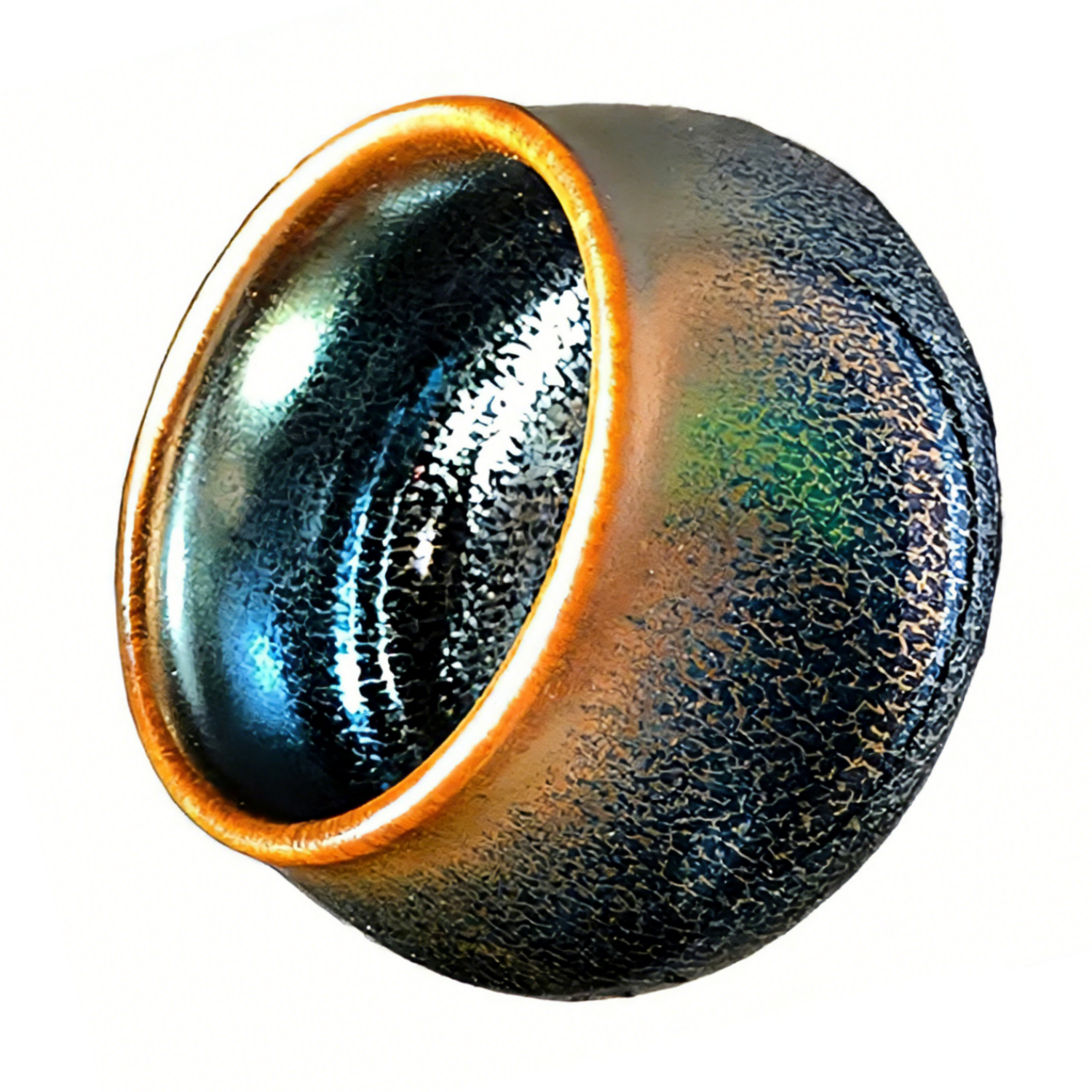 Buddha Belly Wood-Fired Blue Kirin Tenmoku Cup