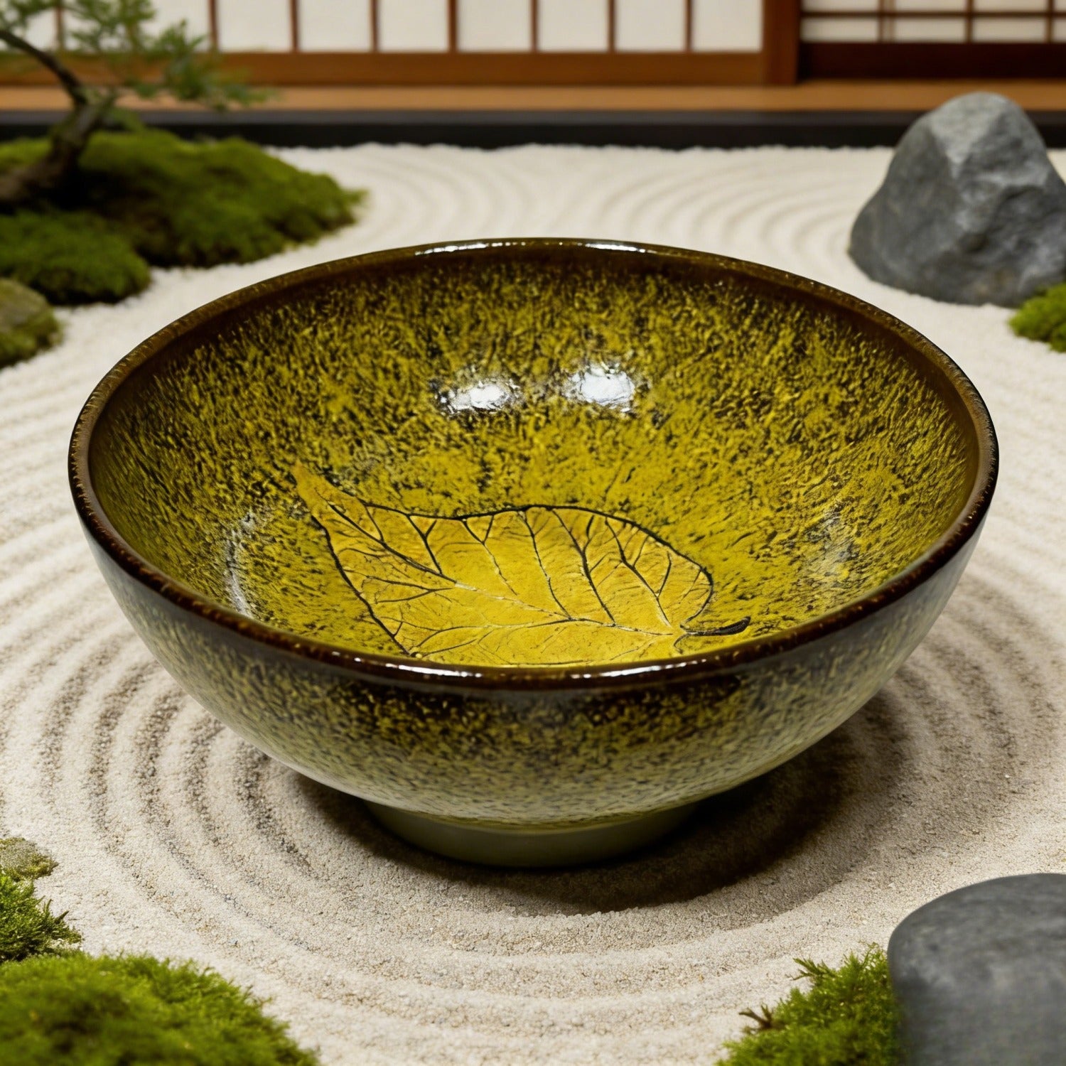 Golden Osmanthus Leaf Tenmoku Master Cup
