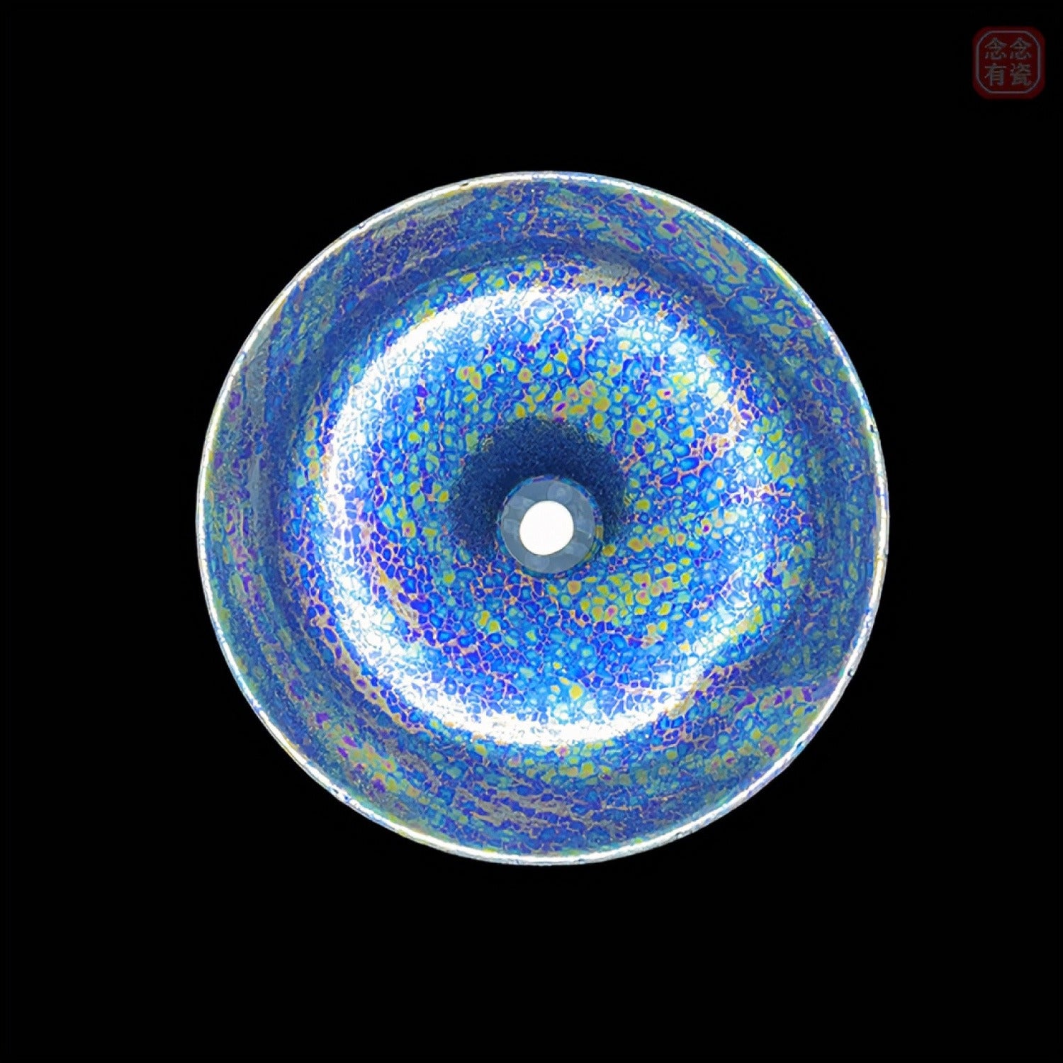 Colorful Blue Ice Tenmoku Jian Ware Master Cup