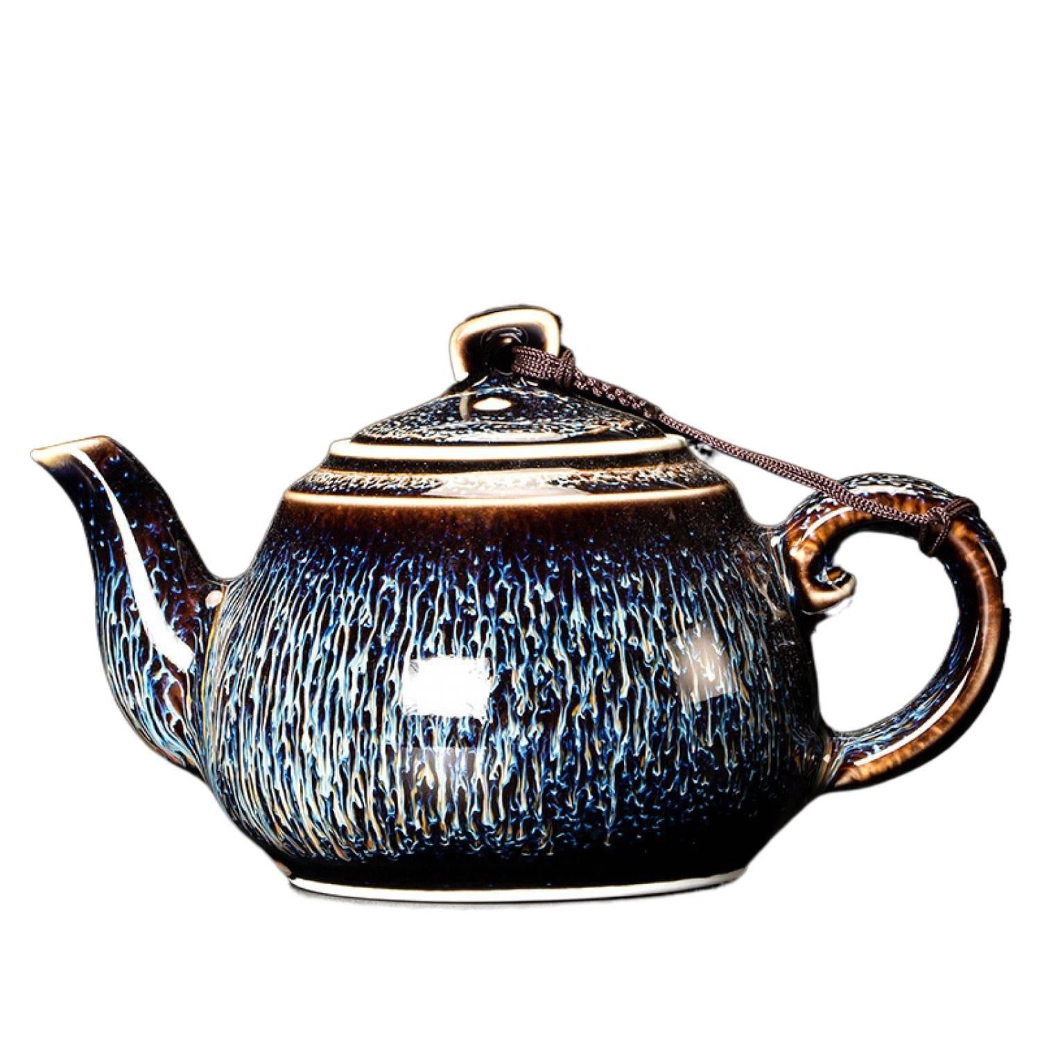 No.8 Tenmoku Teapot 330ml Jingdezhen Ceramic
