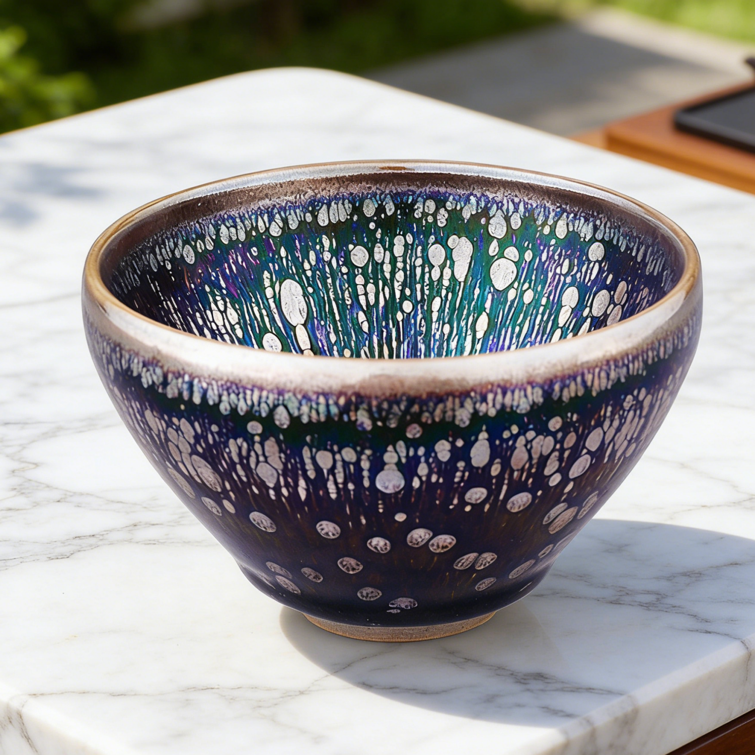Colorful Glaze Oil Drop Jian Ware Master Tea Cup