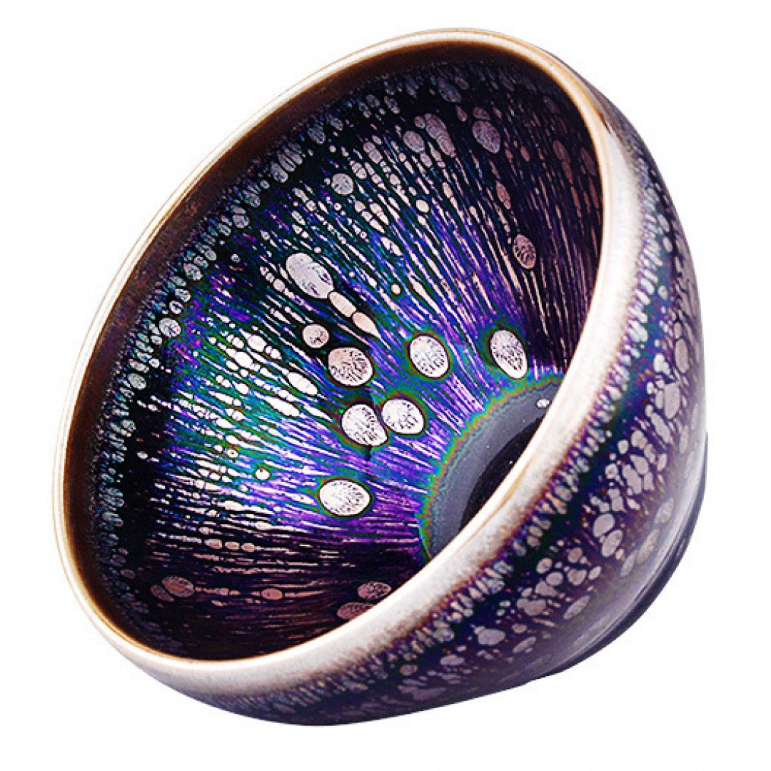 Colorful Glaze Oil Drop Jian Ware Master Tea Cup