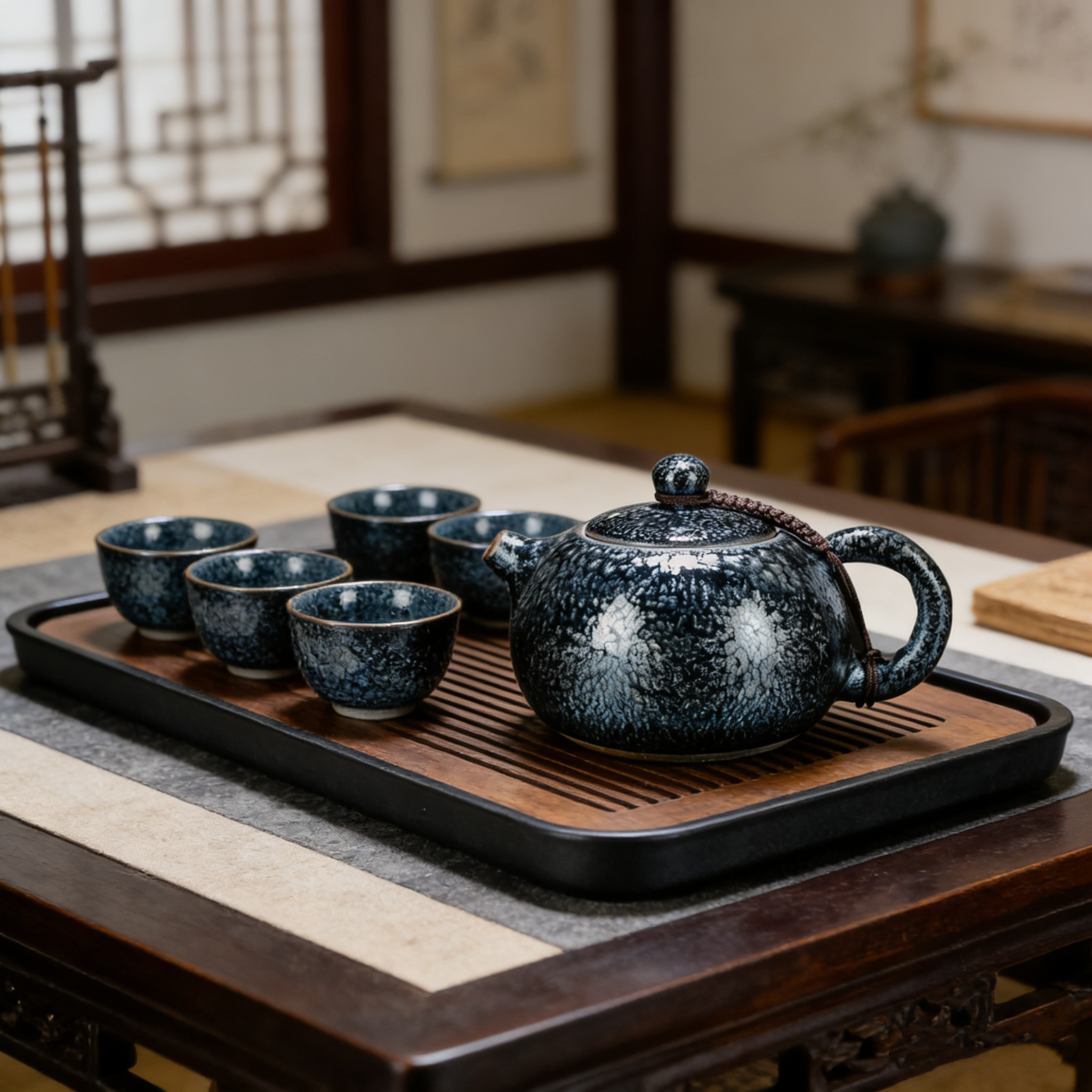 Hundred Flowers JianZhan Xishi Gongfu Tea Pot