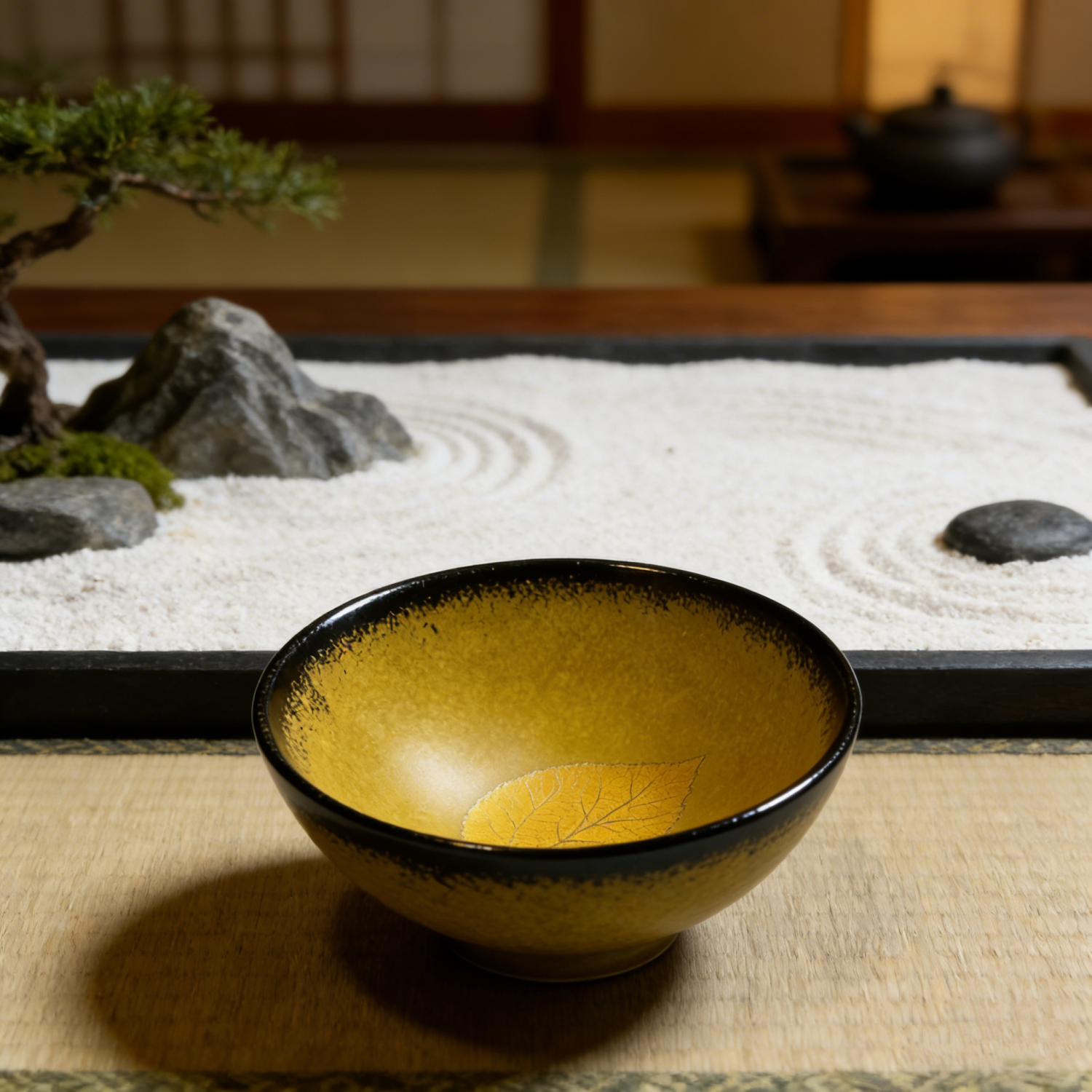 Gold Dust Tea Dust Leaf Tenmoku Master Cup