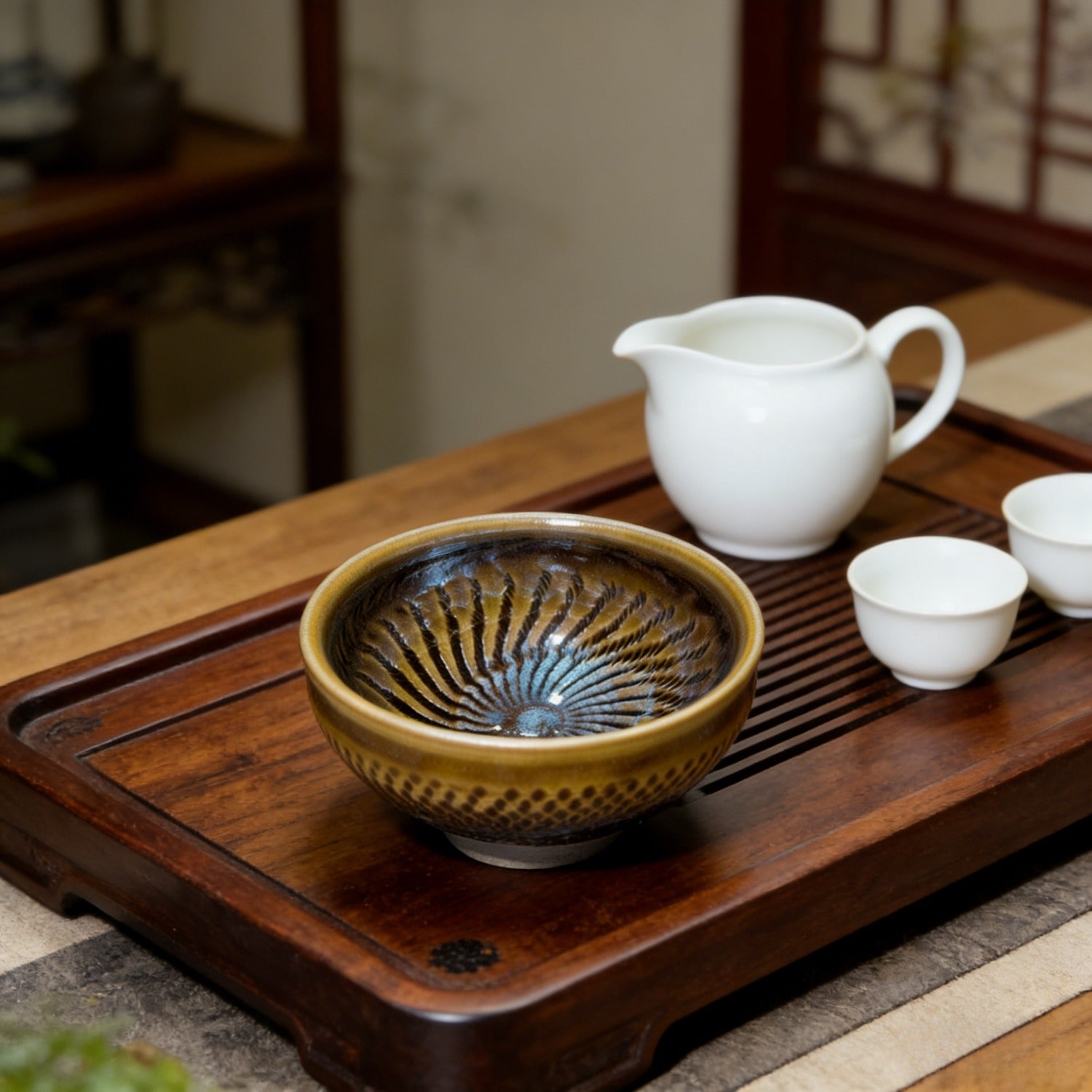 Handmade Carved General Jian Ware Wood Fired Master Cup