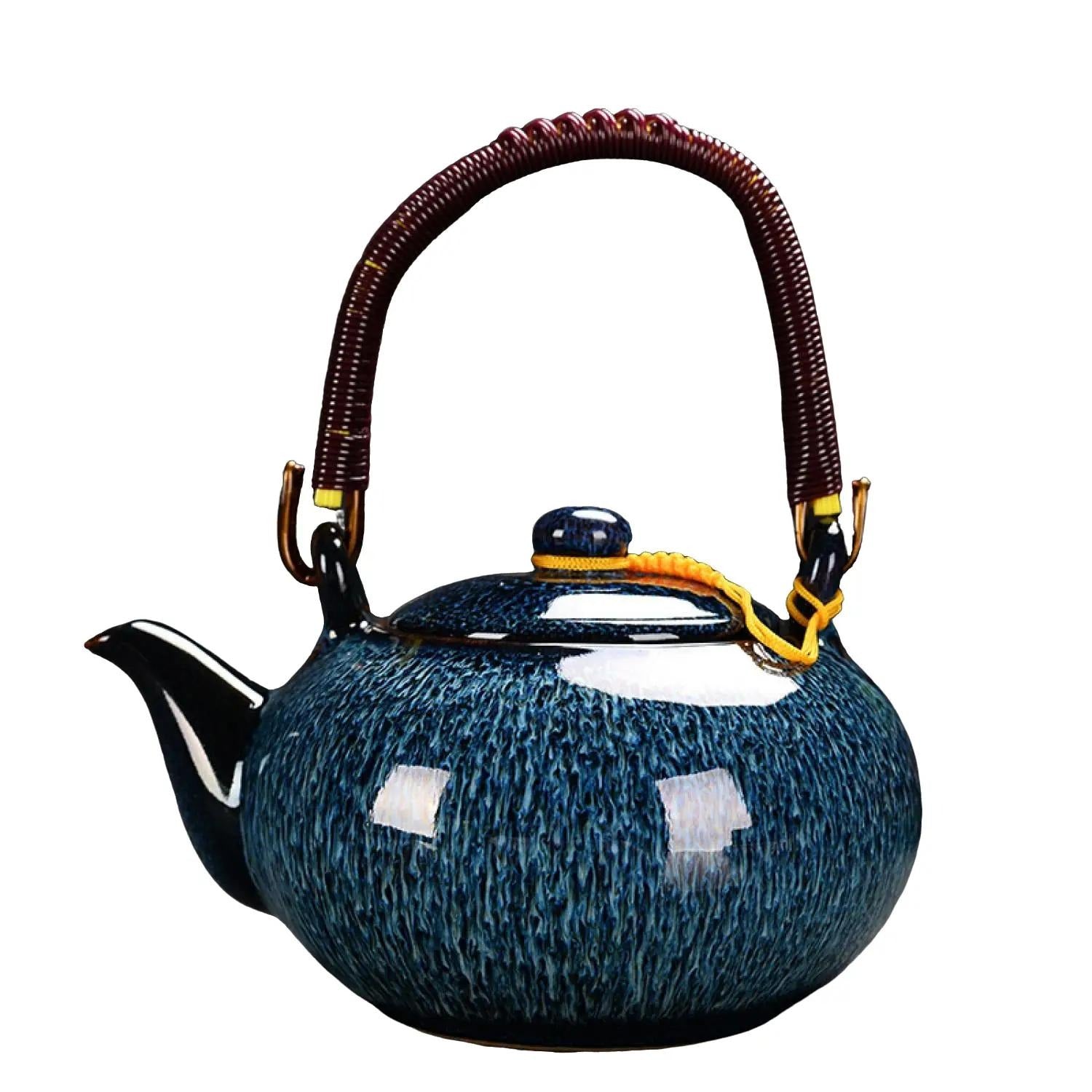 Blue Kiln Change Jian Zhan Teapot 750ml Handle