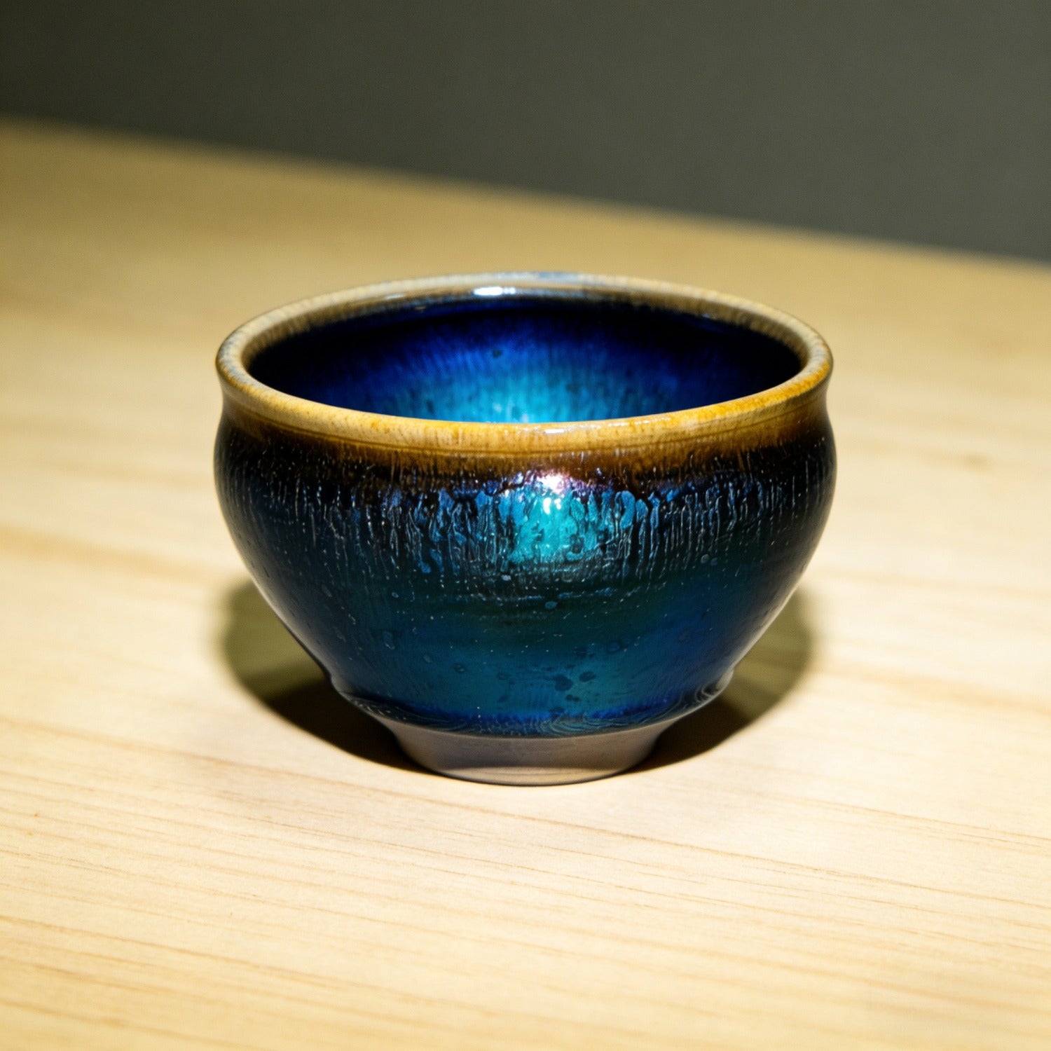 Handmade Rainbow General Jian Ware Wood Fired Master Cup