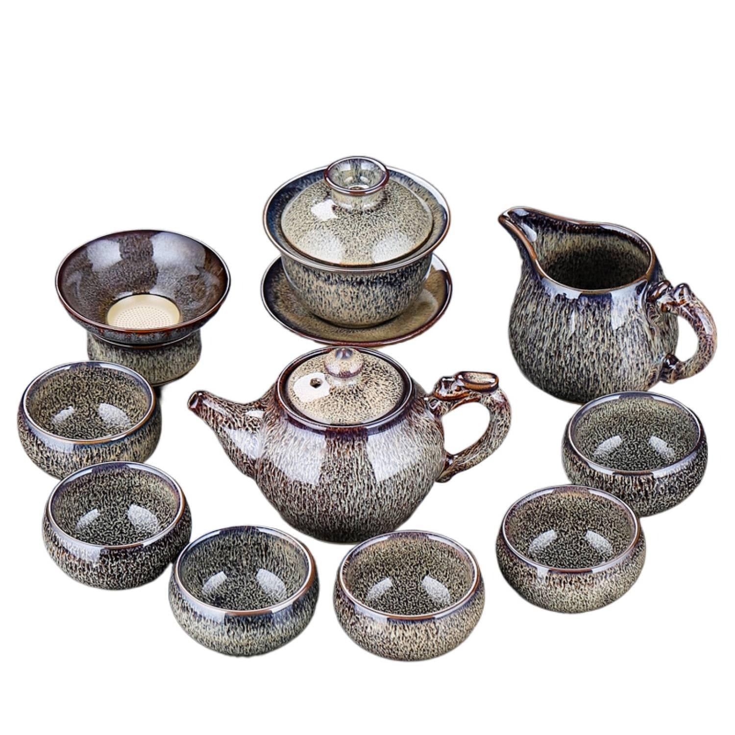 Purple Kiln Change 10pcs Gongfu Tea Set Gift