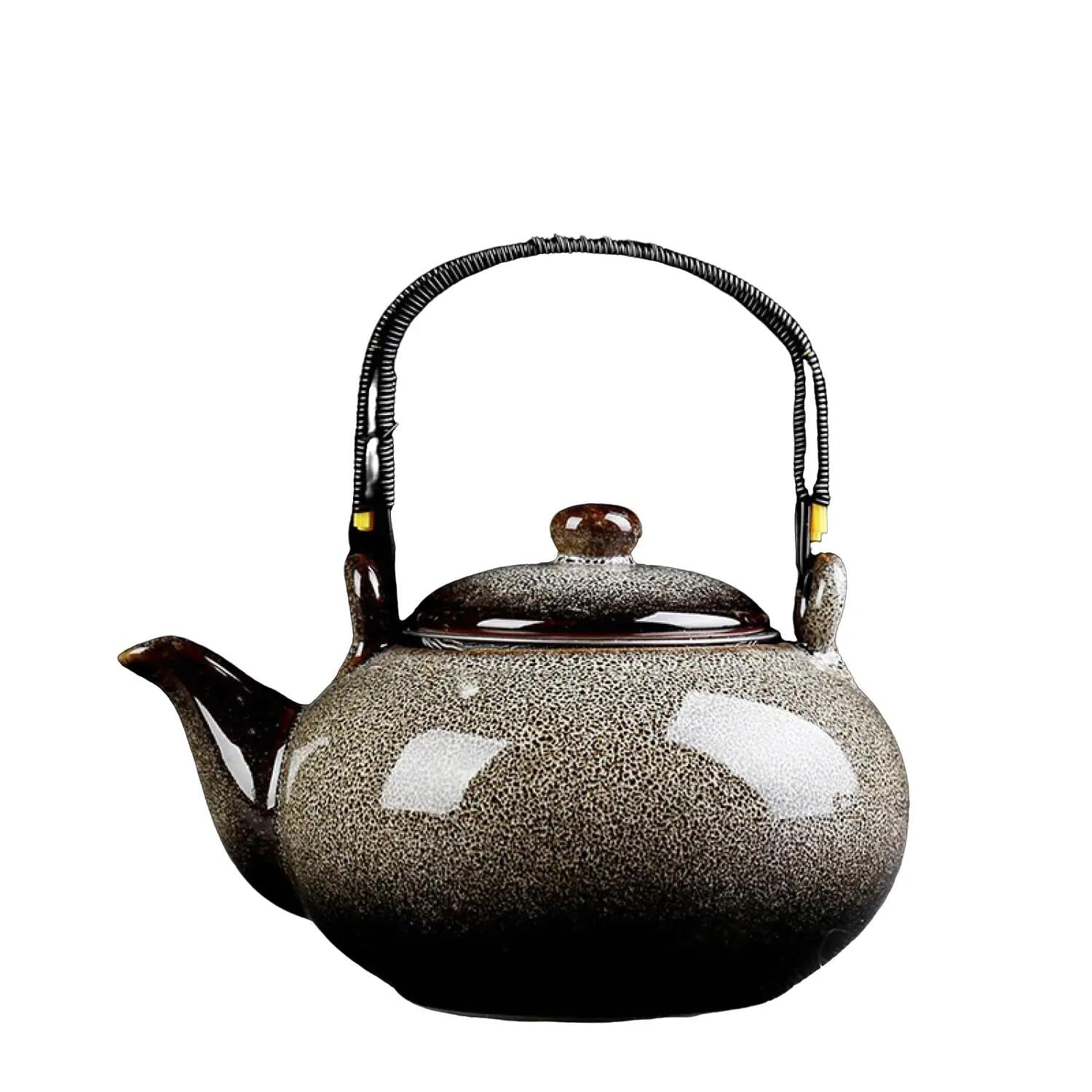 White Kiln Change Jian Zhan Teapot 750ml Handle