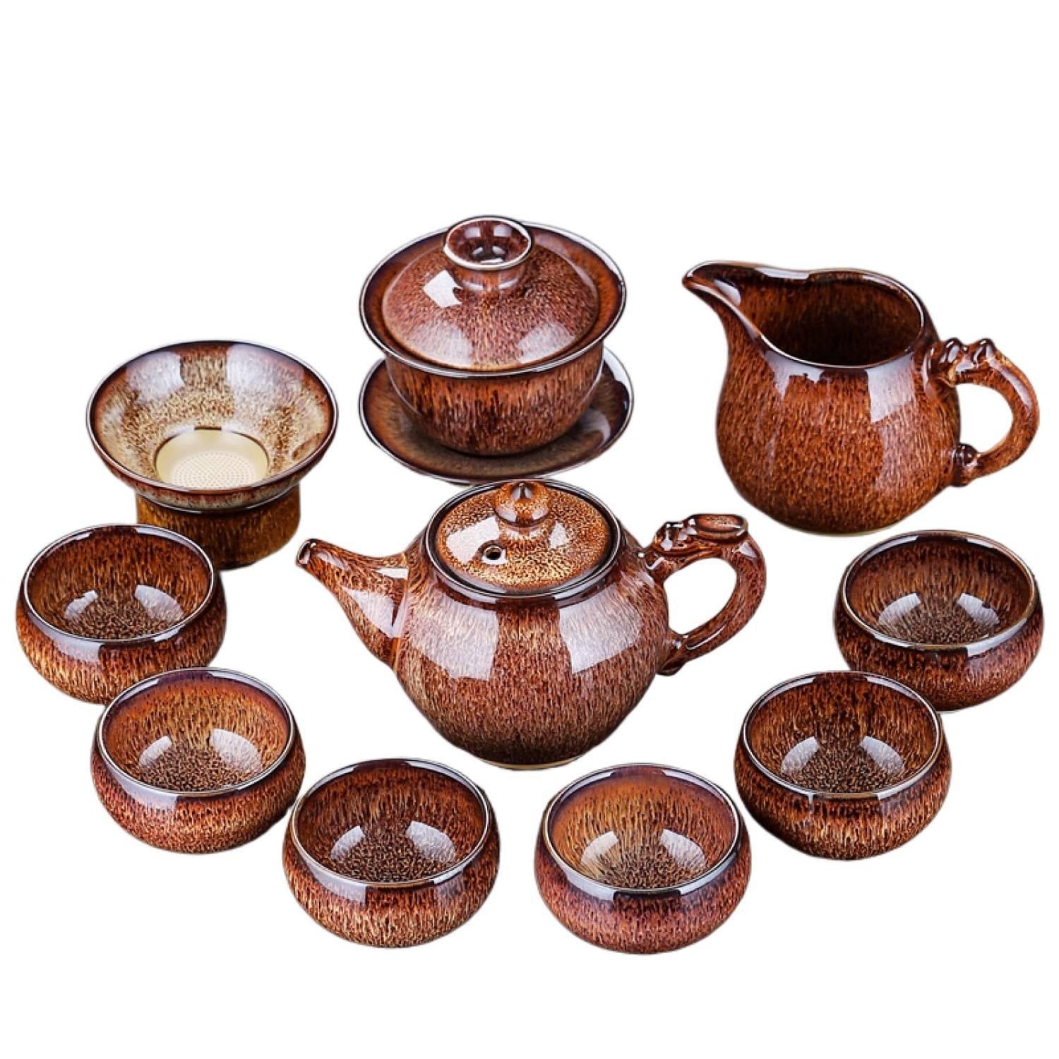 Golden Kiln 10Pcs Tea Set Gift Box
