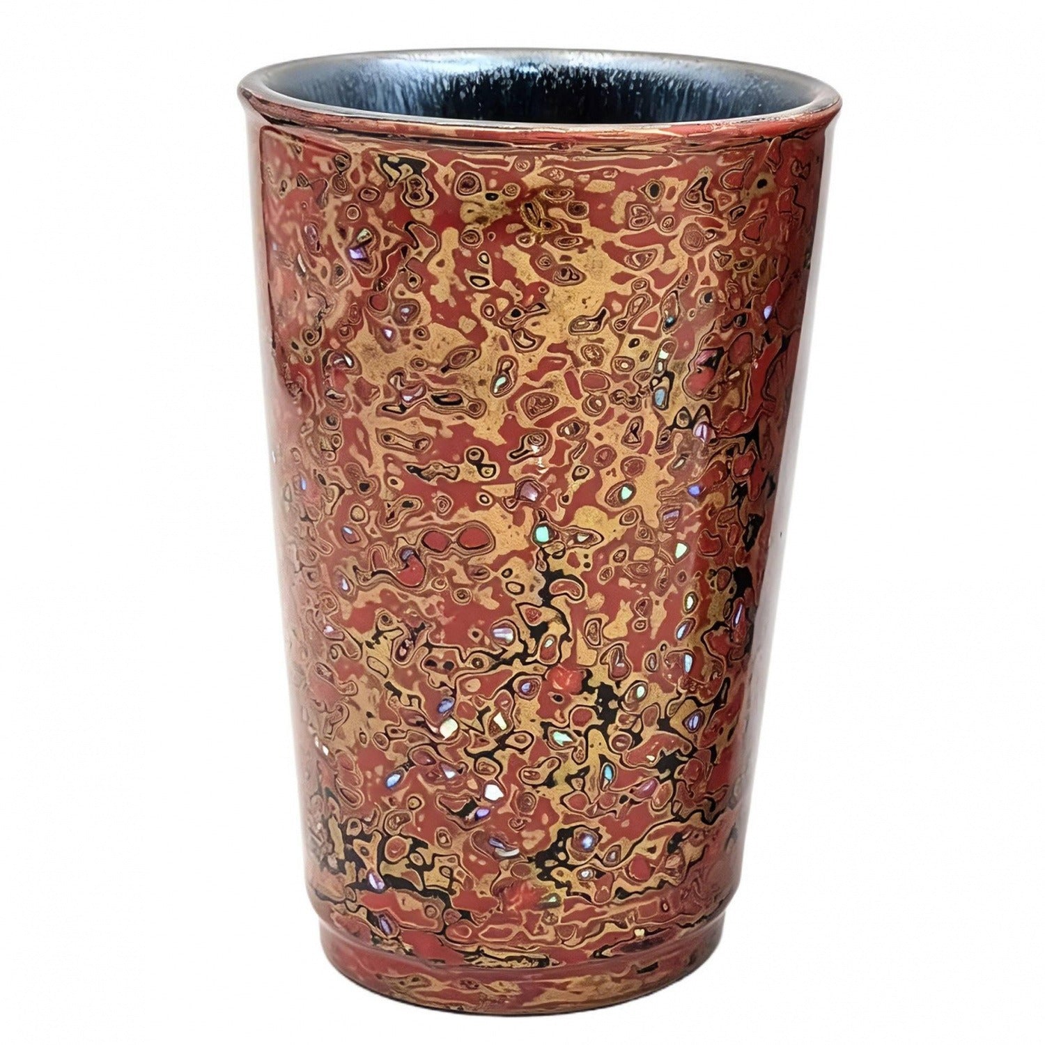 Tomato Red Lacquer Tenmoku Beer Cup 300ml