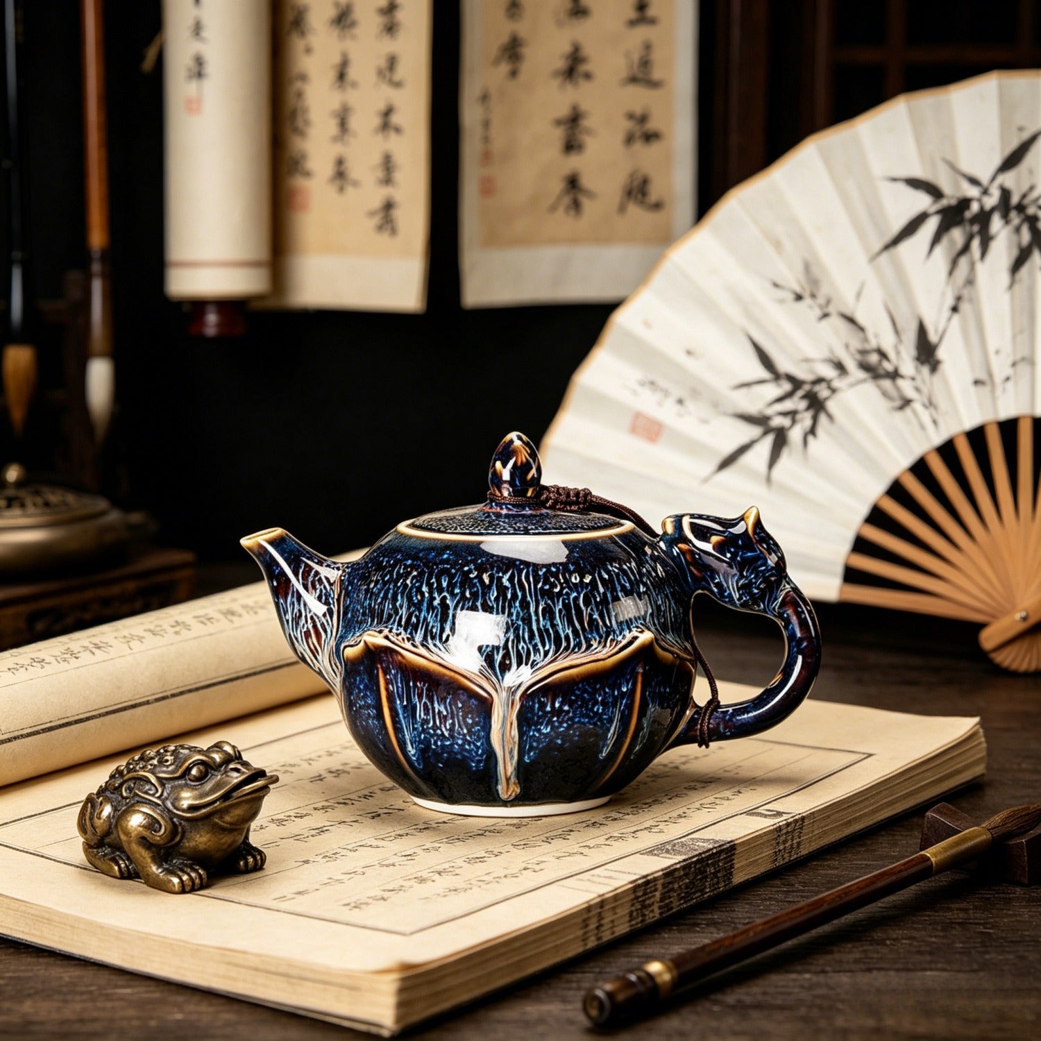No.12 Tenmoku Gongfu Teapot 300ml Ceramic