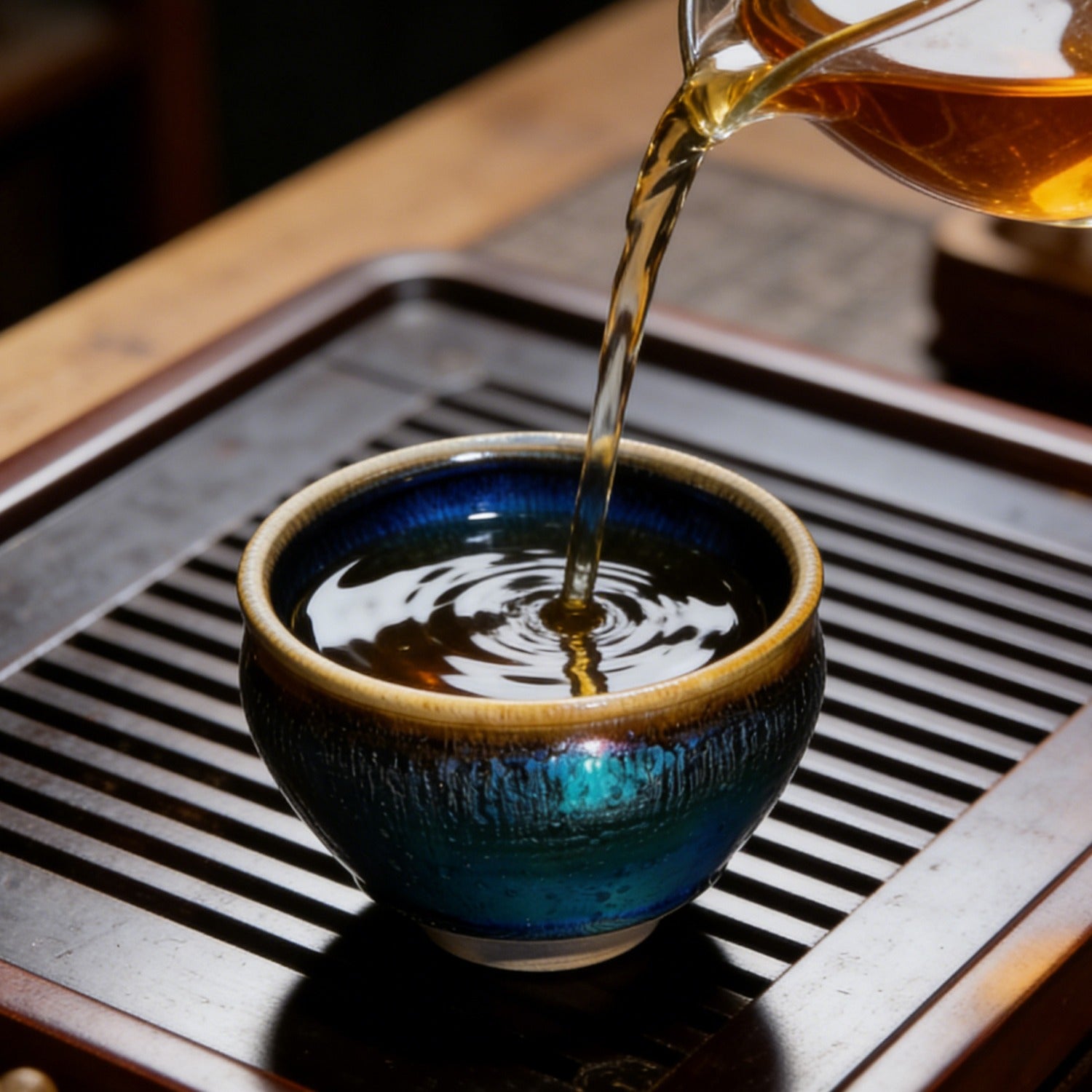 Handmade Rainbow General Jian Ware Wood Fired Master Cup