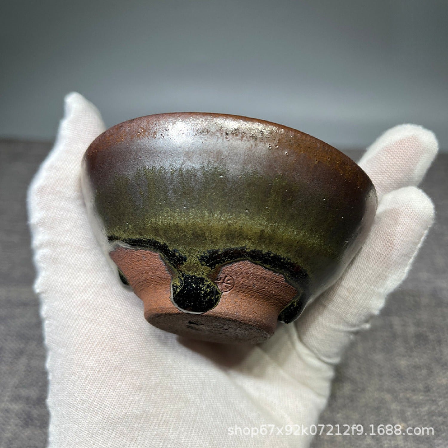 Premium Wood-Fired Iron Body Ceramic Tea Cup