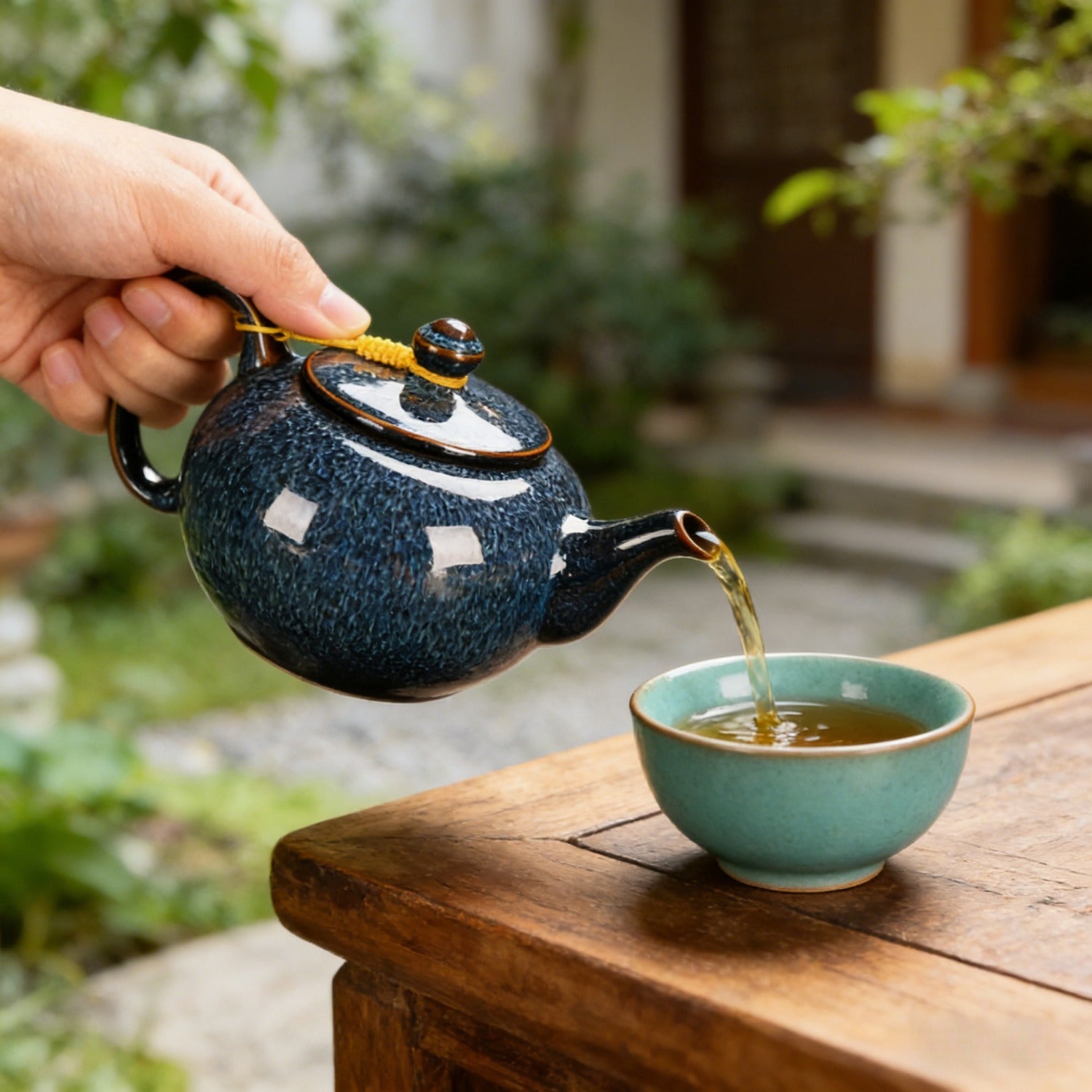 Large Kiln Change Jian Zhan Teapot 750ml Ceramic
