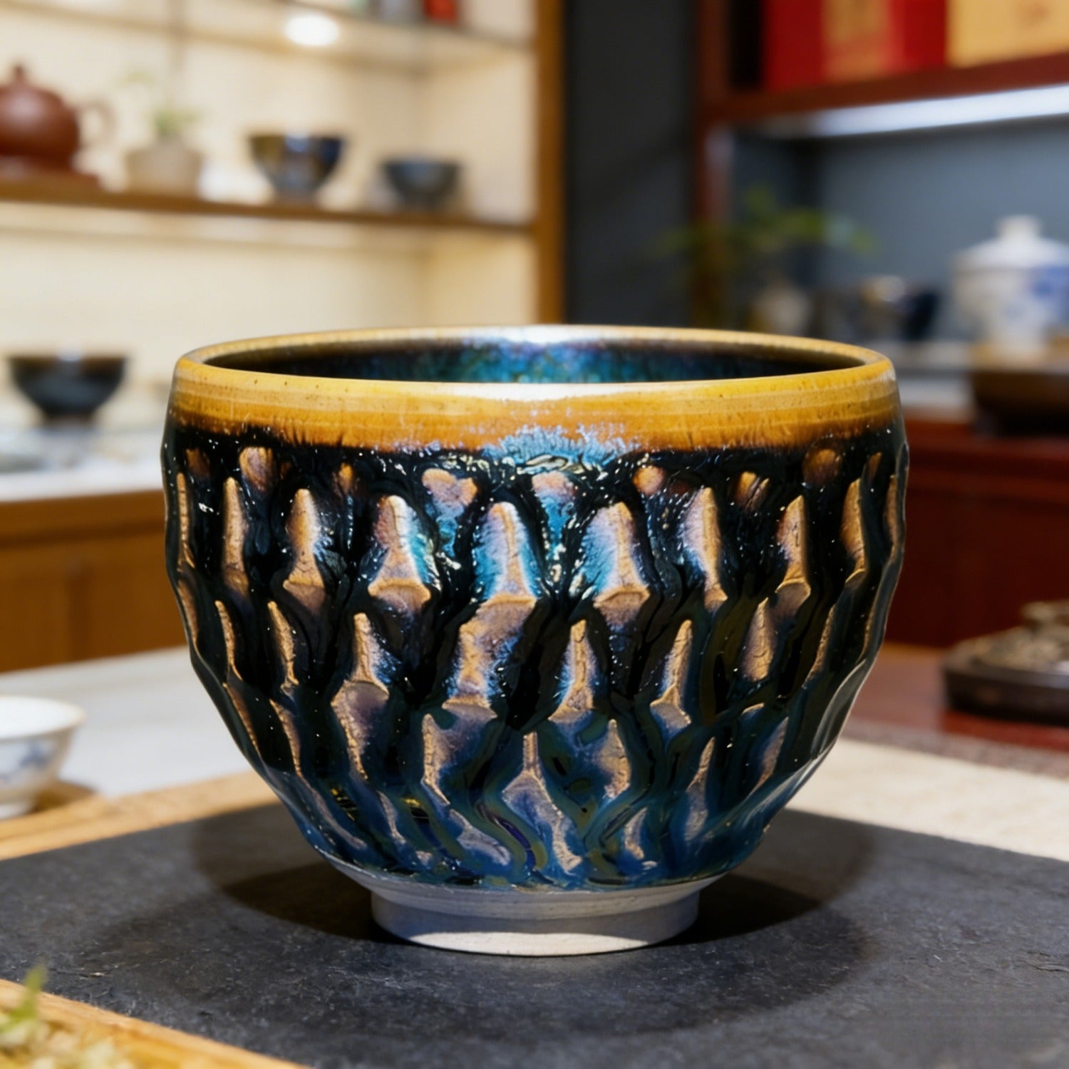 Handmade Jumping Knife Jian Ware Wood Fired Master Cup