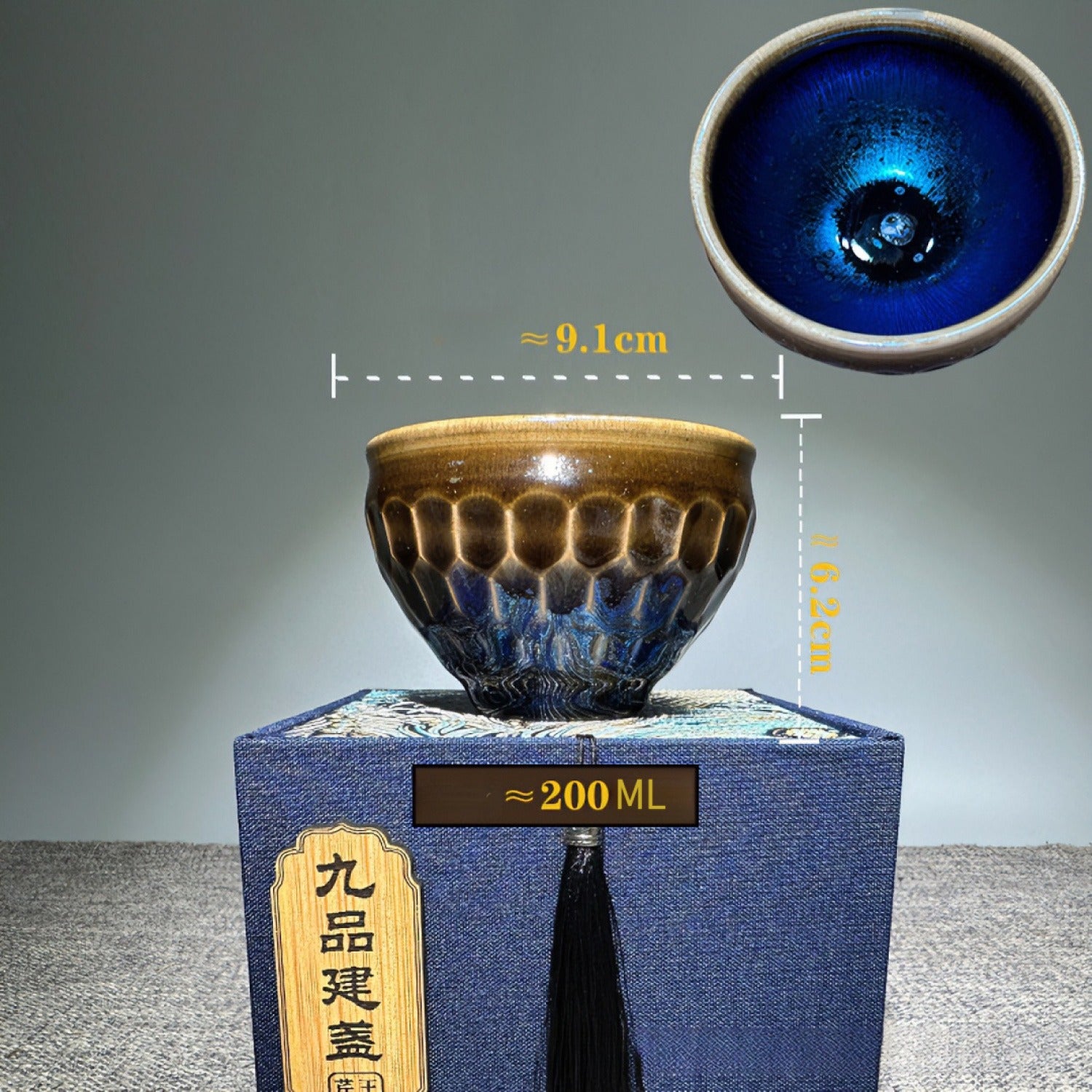Handmade Rainbow General Jian Ware Wood Fired Master Cup