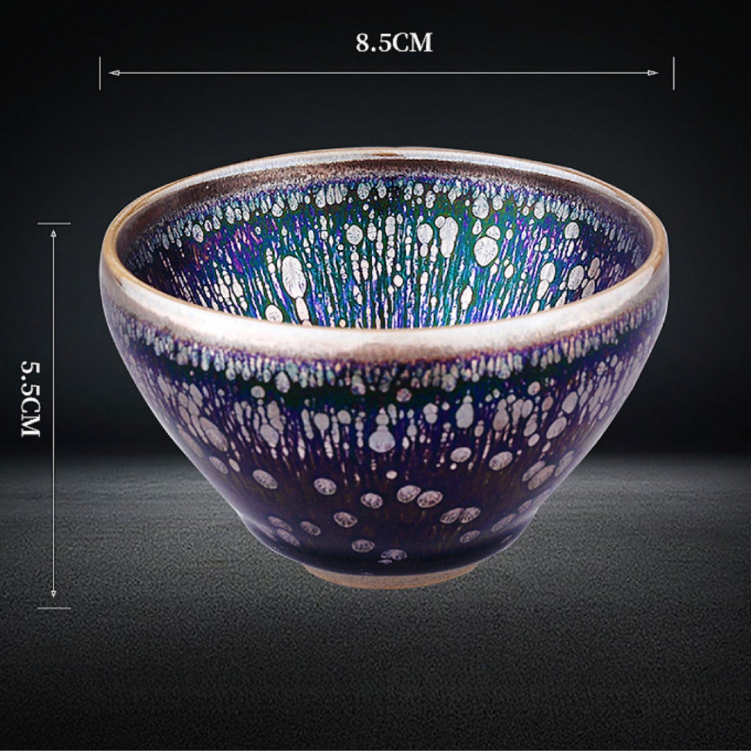 Colorful Glaze Oil Drop Jian Ware Master Tea Cup