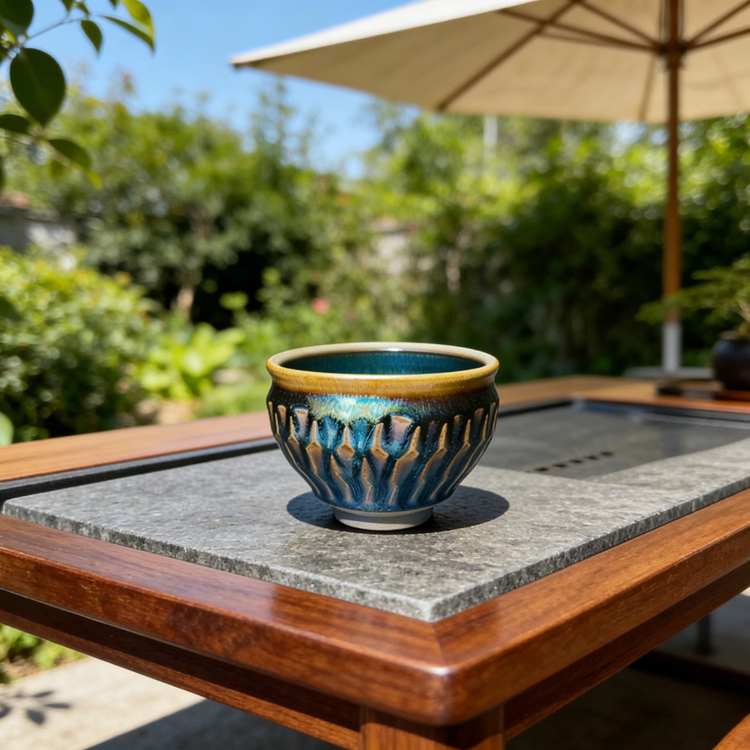 Handmade Carved General Jian Ware Wood Fired Master Cup