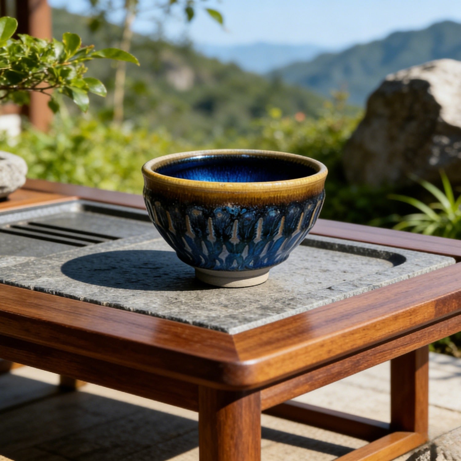 Handmade Carved General Jian Ware Wood Fired Master Cup