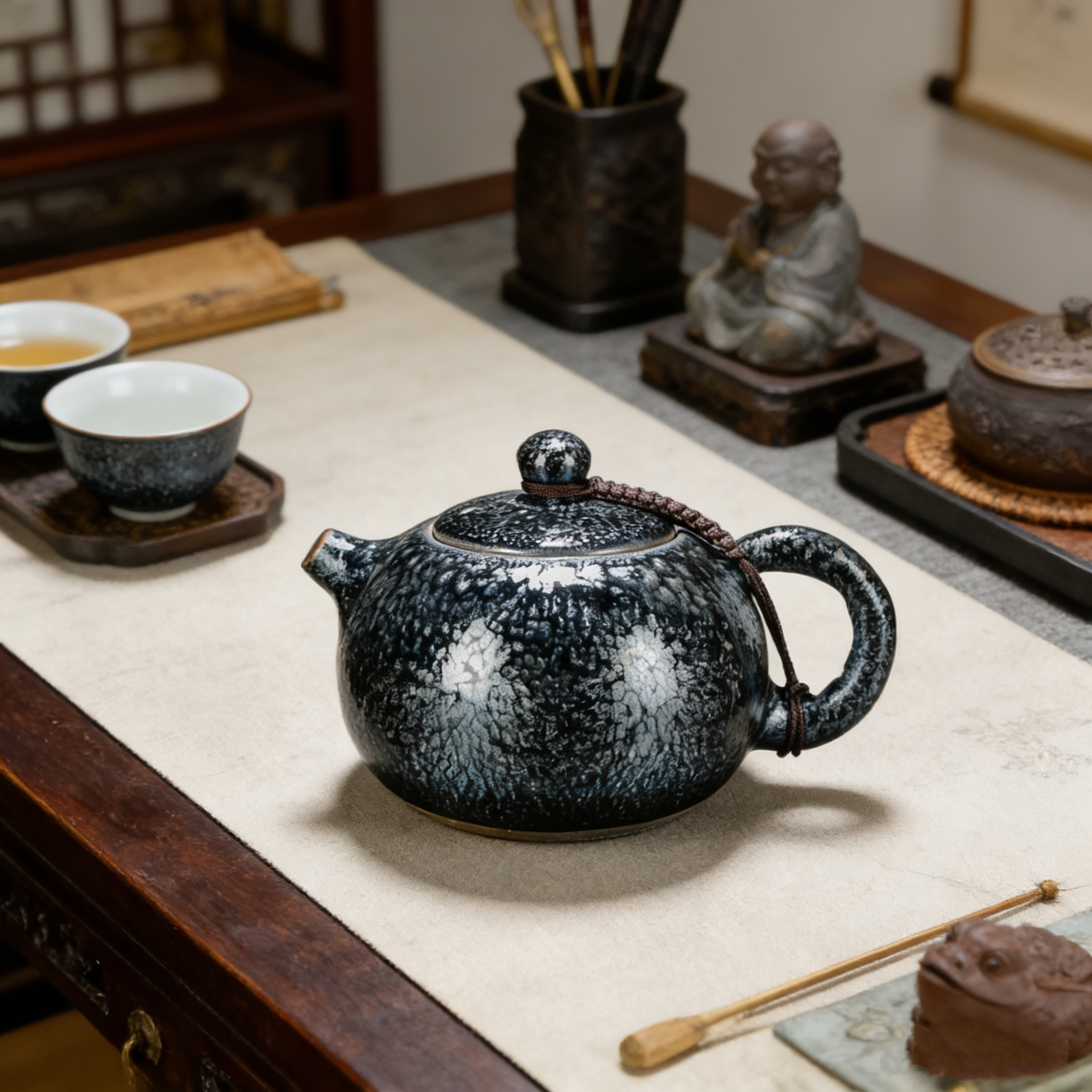 Hundred Flowers JianZhan Xishi Gongfu Tea Pot