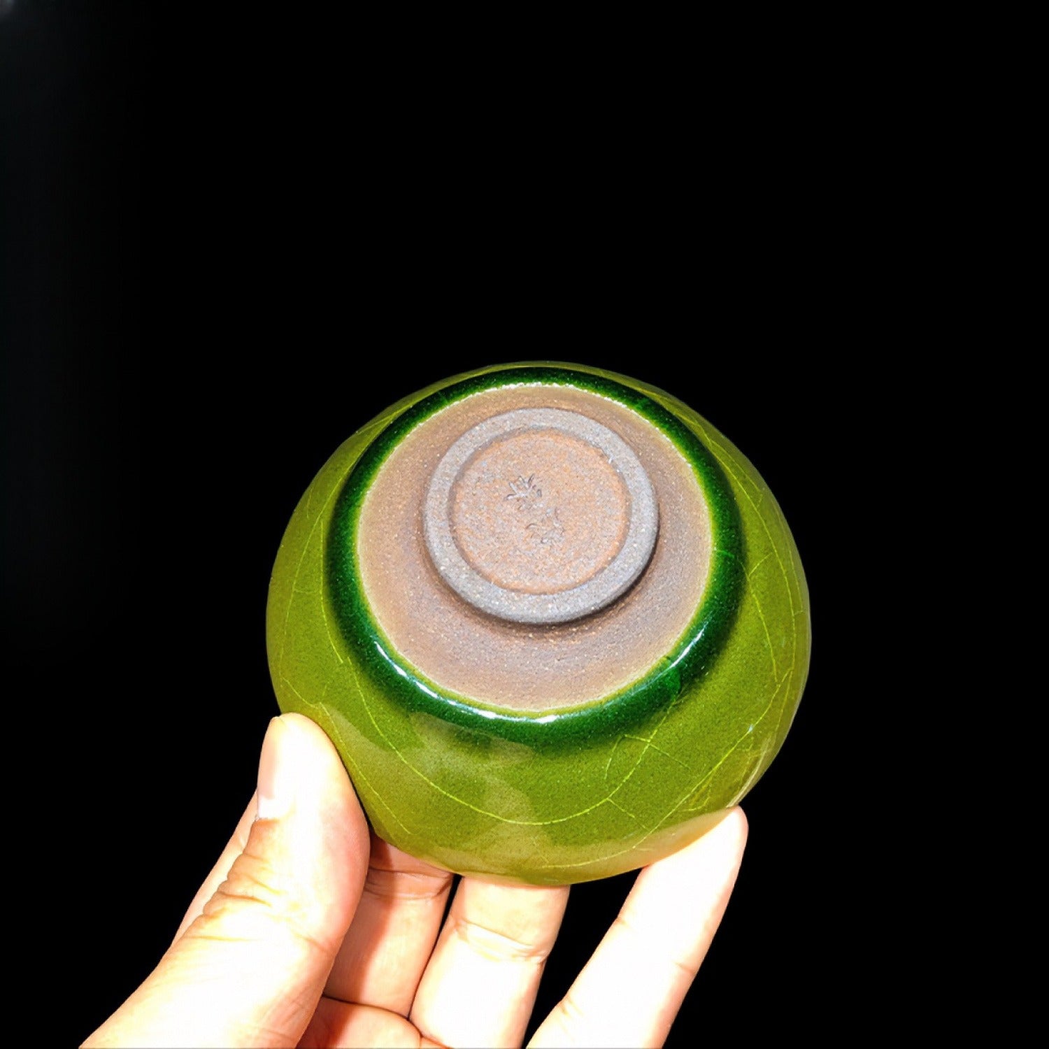 Handmade Tea Dust Ice Crackle Jian Ware Master Cup